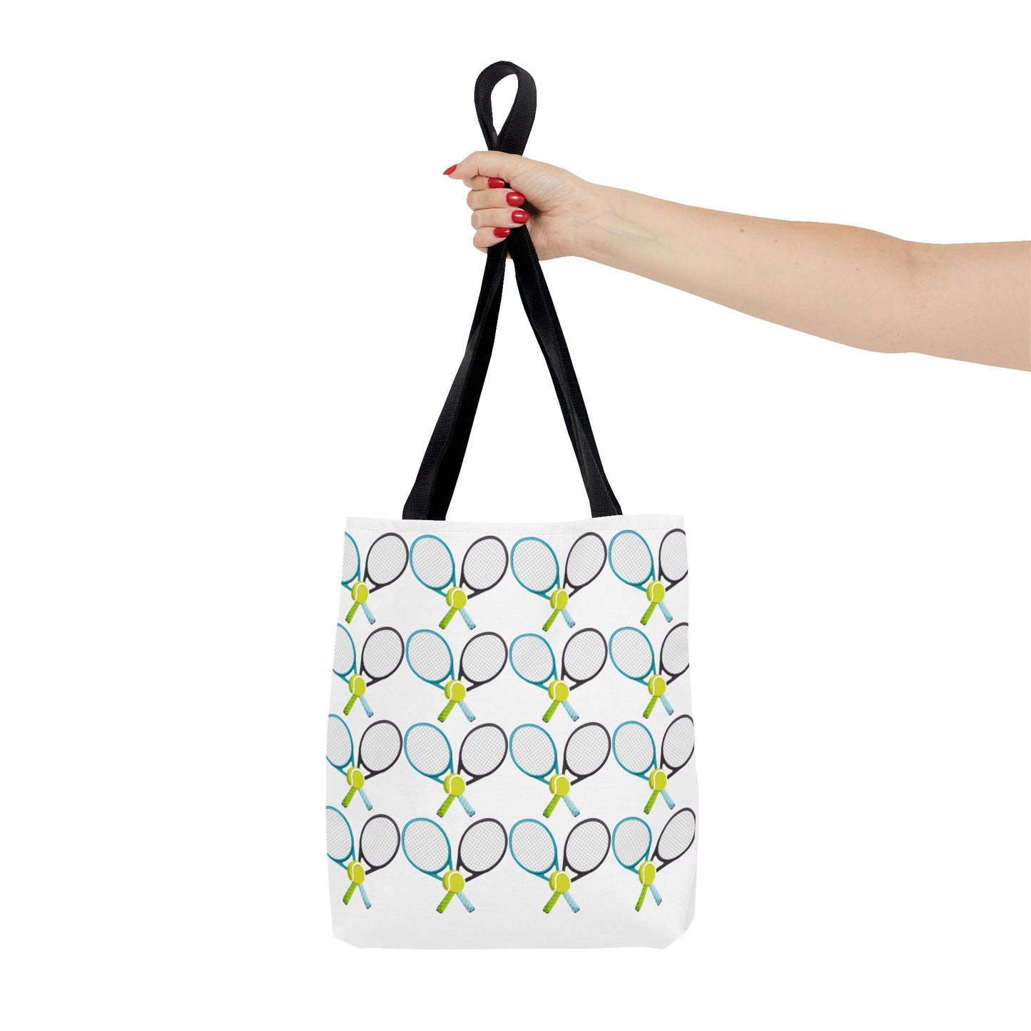 Tennis Racket Print Tote Bag - Ideal for Sports Lovers & Active Lifestyle