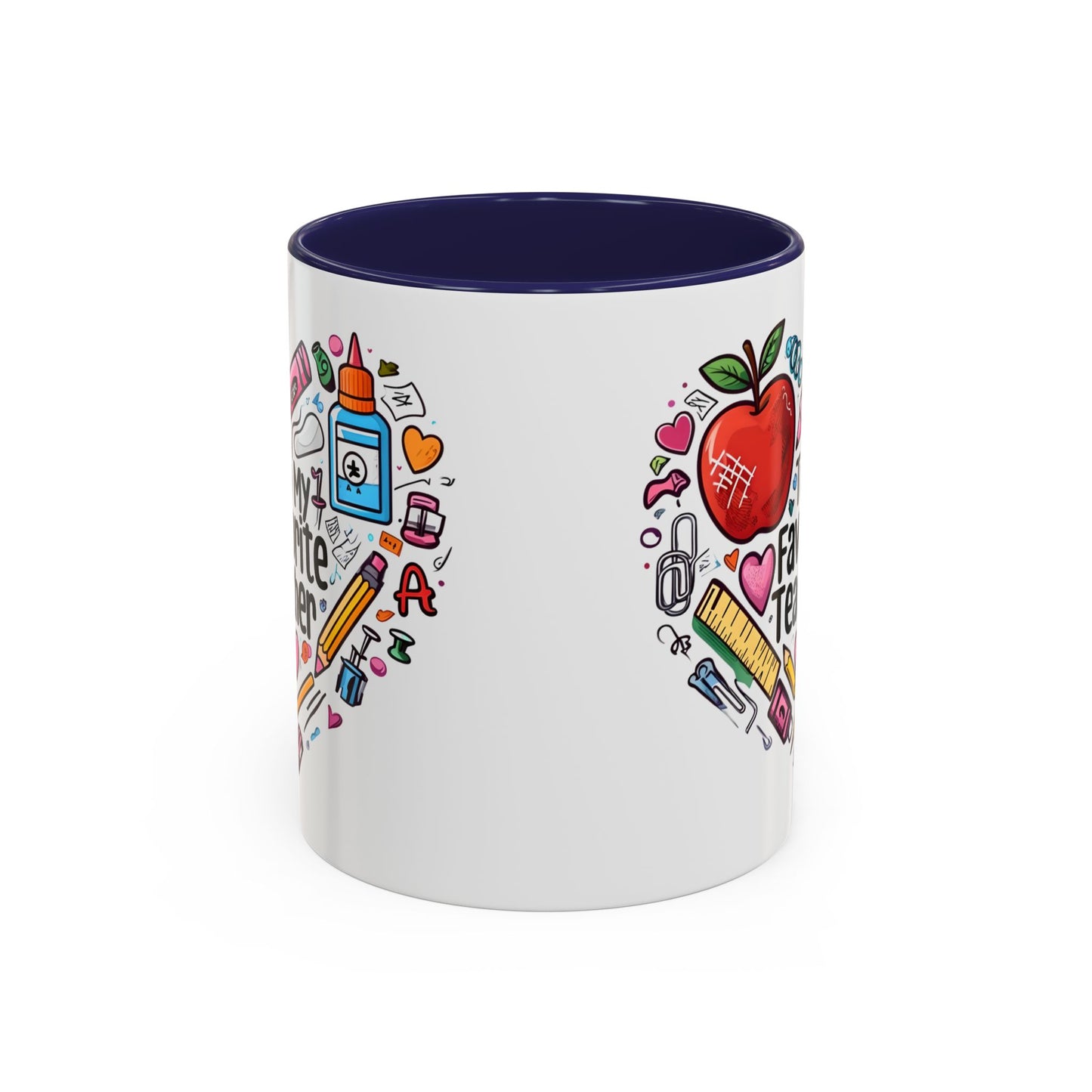 Favorite Teacher Heart Coffee Mug gift for teachers 11 15oz Accent Drinkware teacher Mug