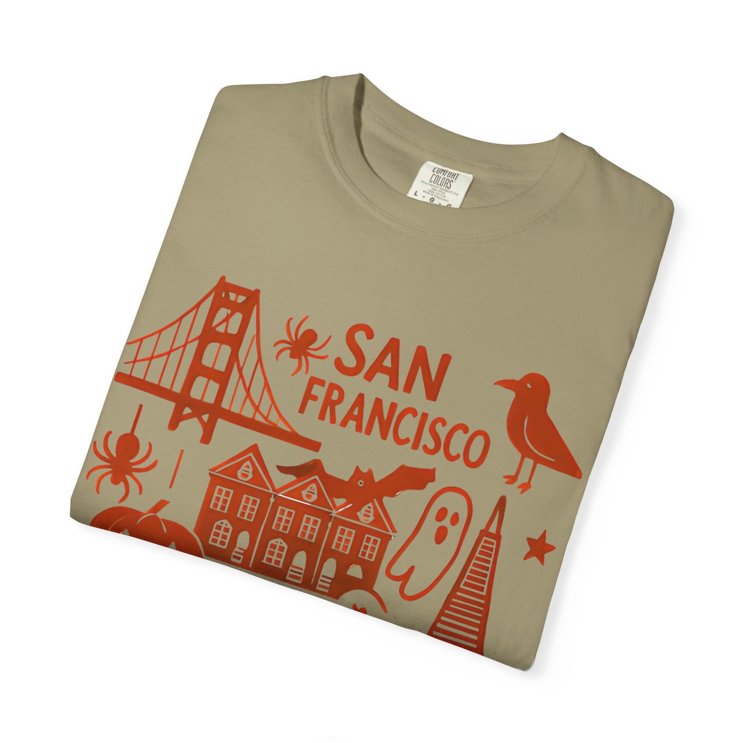 San Francisco Halloween T-Shirt, Unisex Tee, SF Landmarks Graphic Shirt, Holiday Top, Trick or Treat Apparel