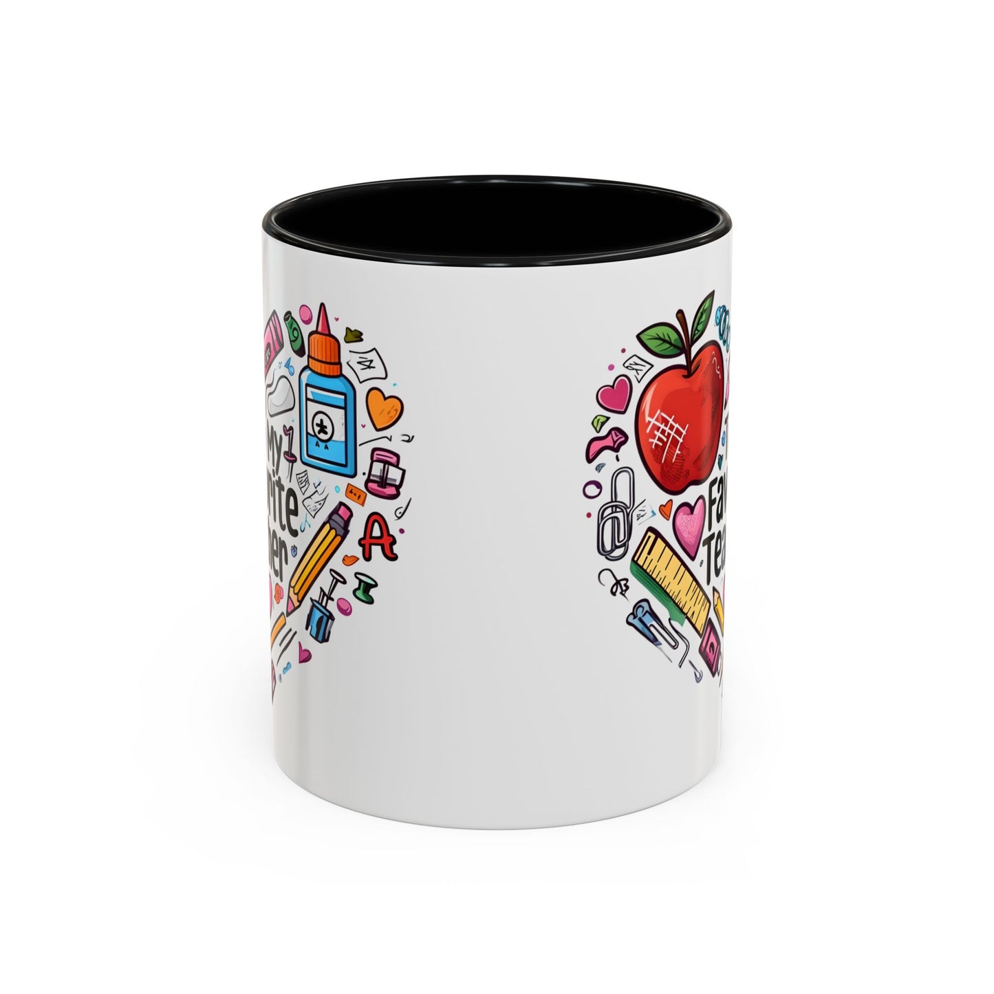 Favorite Teacher Heart Coffee Mug gift for teachers 11 15oz Accent Drinkware teacher Mug