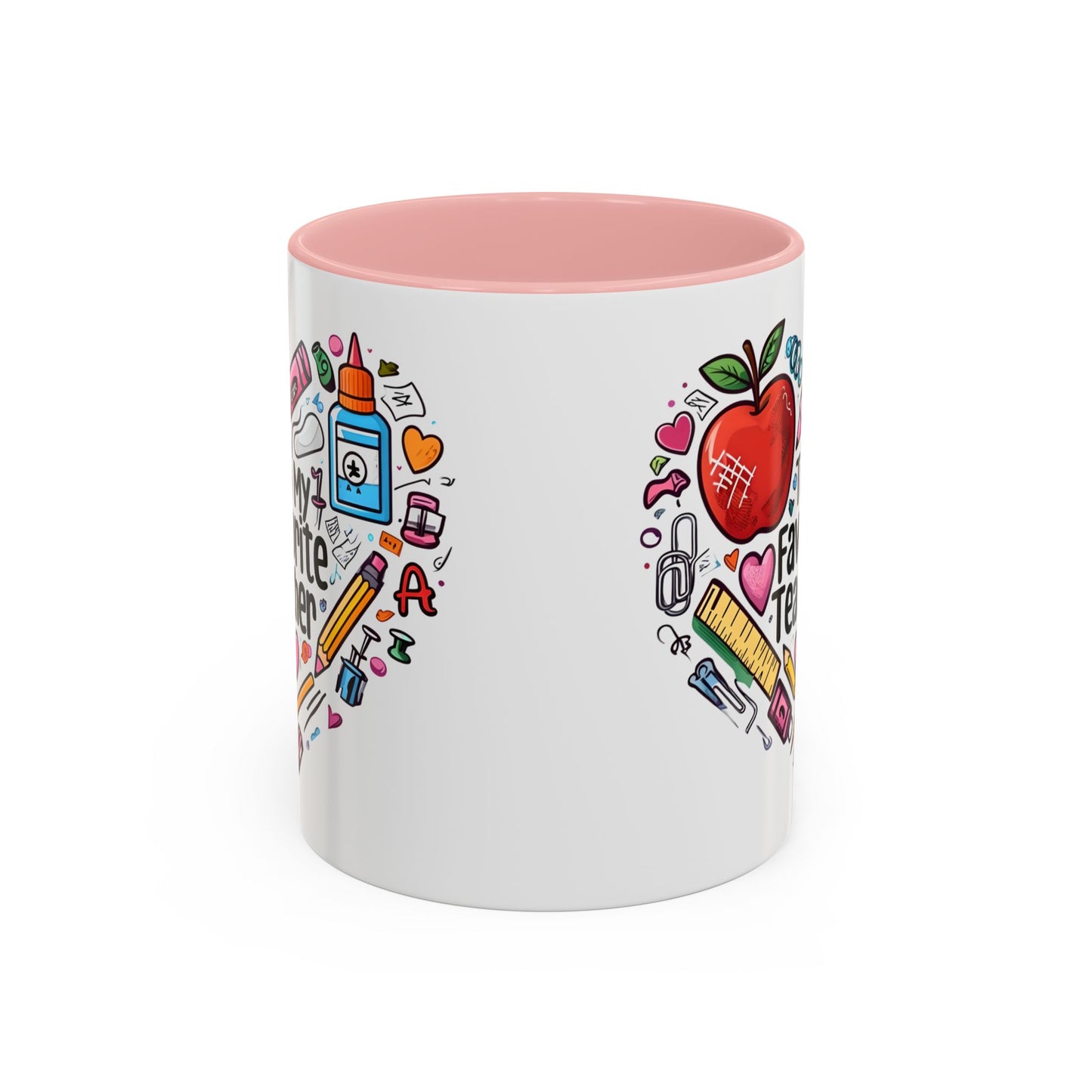 Favorite Teacher Heart Coffee Mug gift for teachers 11 15oz Accent Drinkware teacher Mug