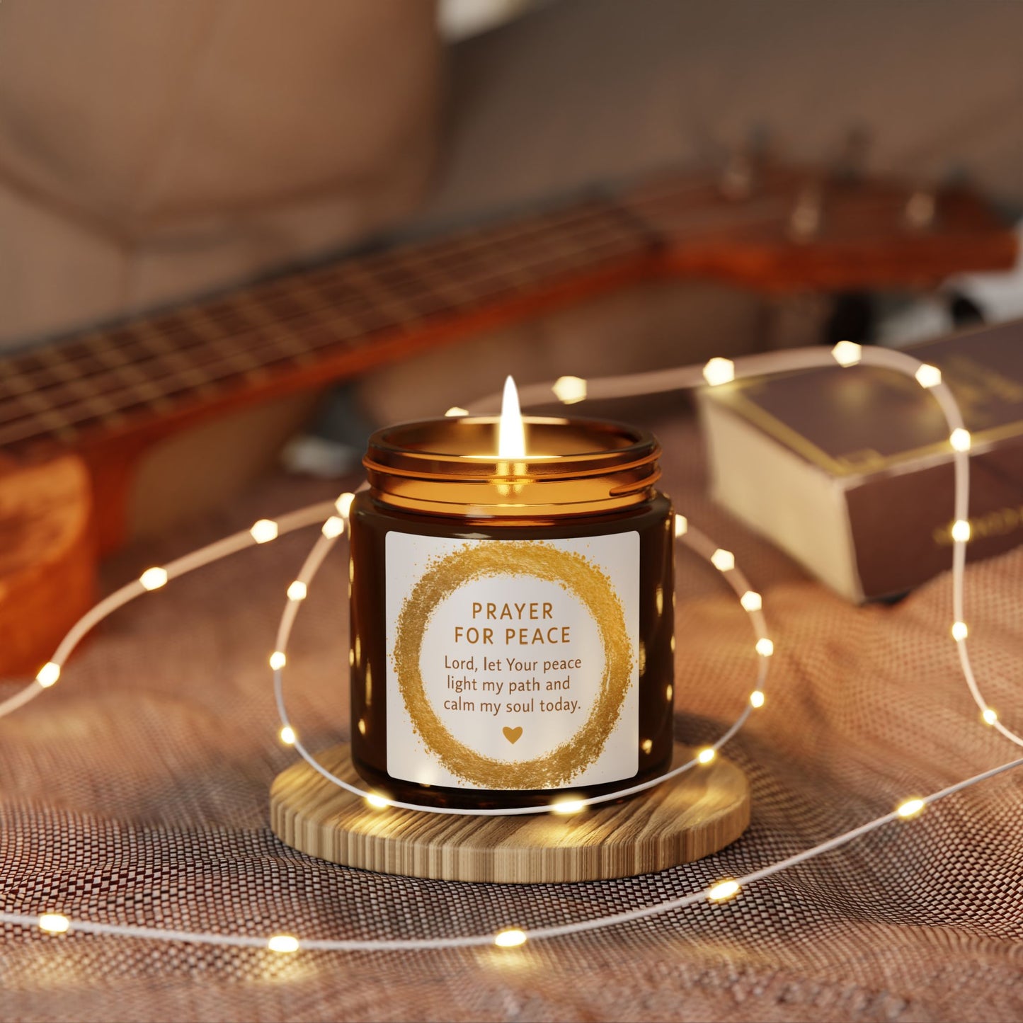 Candle Prayer for Peace, Eco-Friendly Aromatherapy Gift, Home Decor
