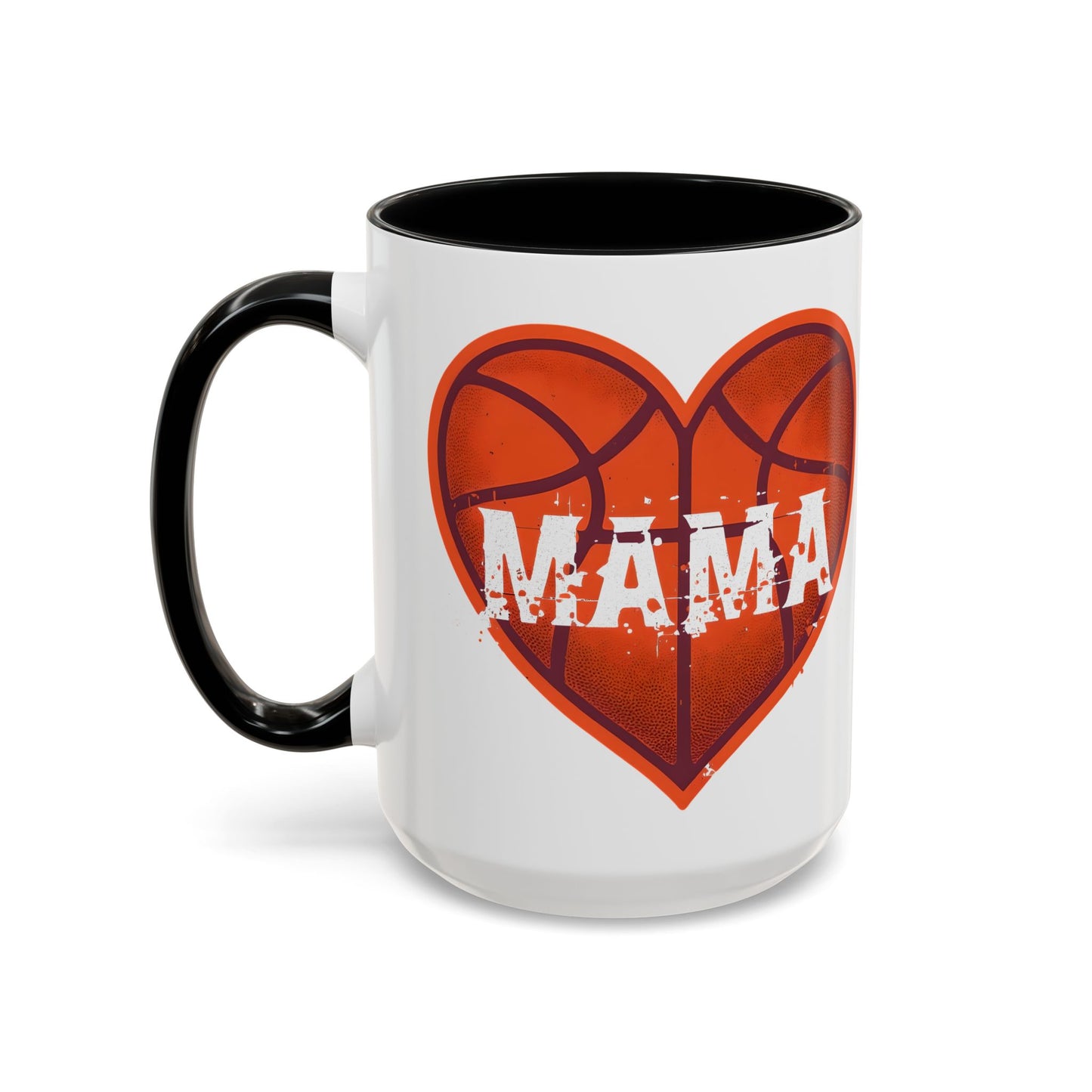 Basketball Mama Coffee Mug | Gift for Sports Moms, Basketball Lovers, Mother's Day, Personalized Mug, Heart Design