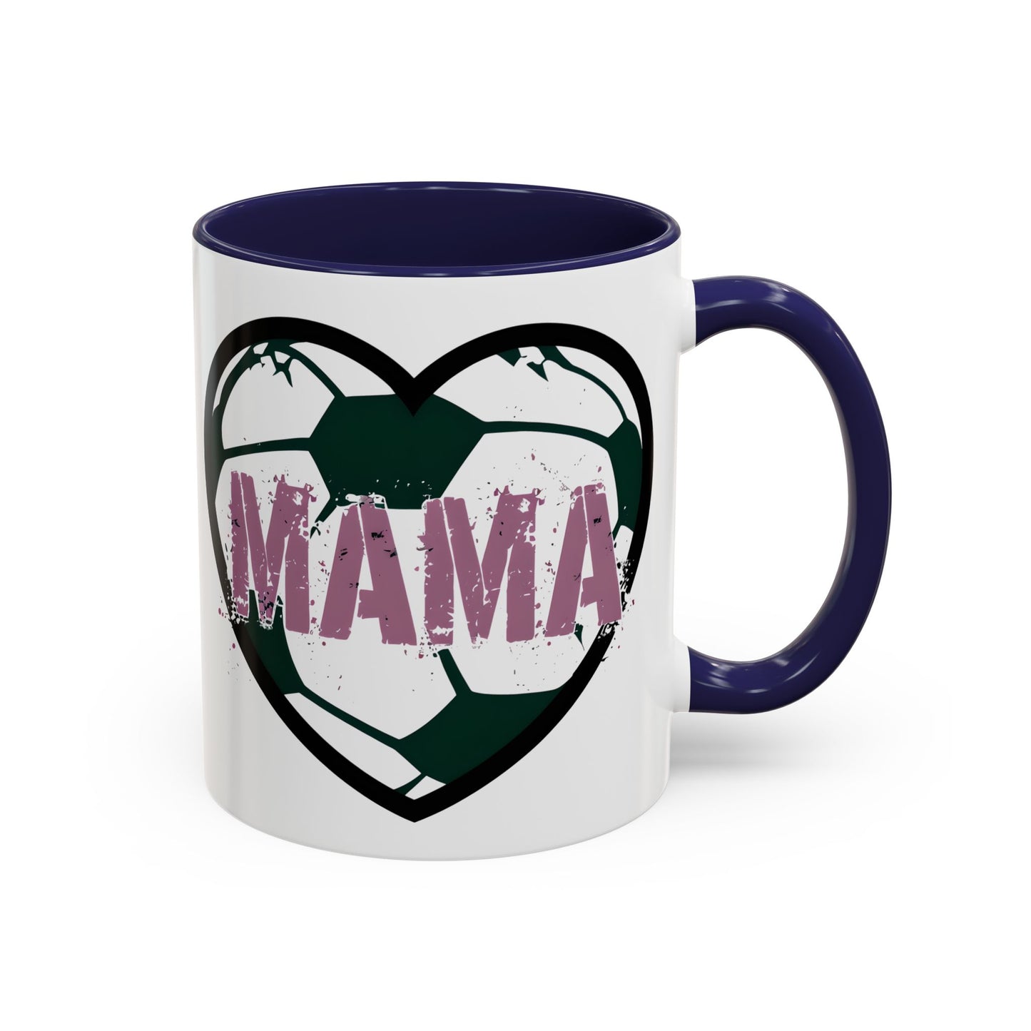 Heartfelt Mama Coffee Mug, Soccer Lover Gift, Mother's Day Mug, Birthday Present, Home Decor Accent Mug