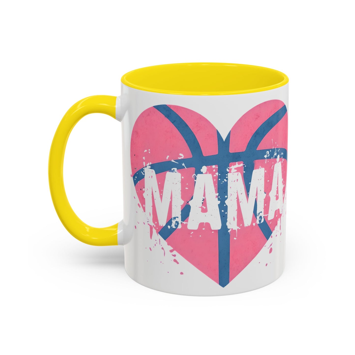 Mama Basketball Heart Accent Coffee Mug - Perfect Gift for Sports Moms