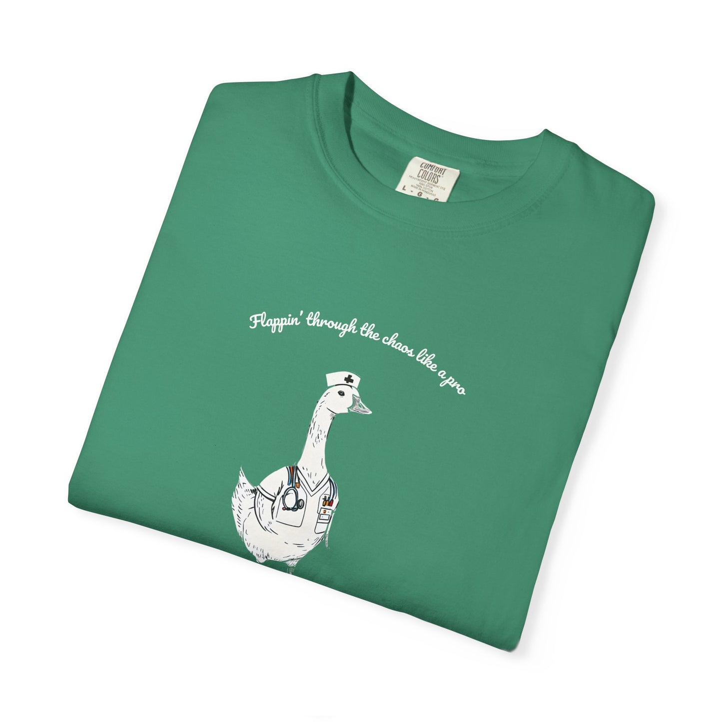 Flappin' Like A Pro Nurse Goose Unisex T-shirt, Phrase Chaos Image Tee, Funny Graphic Shirt