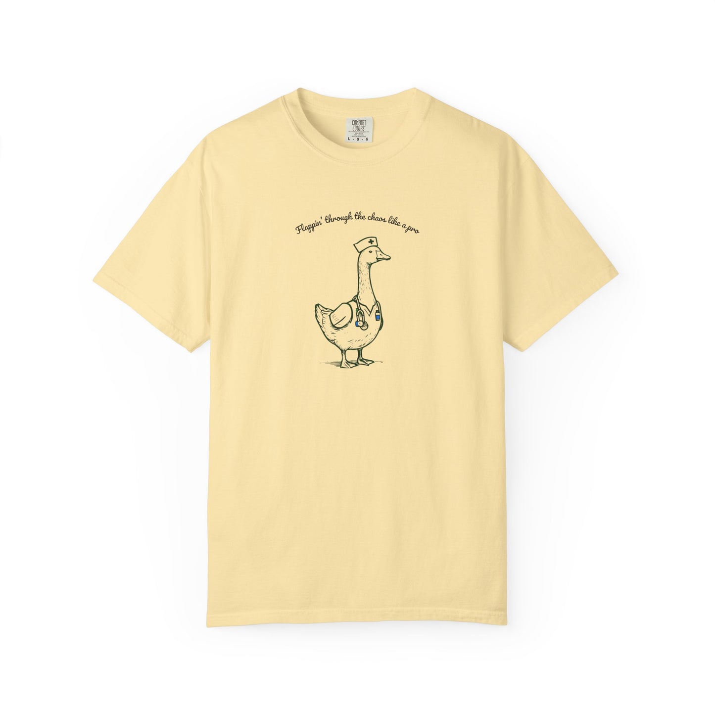 Flappin' Like A Pro Nurse Goose Unisex T-shirt, Phrase Chaos Image Tee, Funny Graphic Shirt