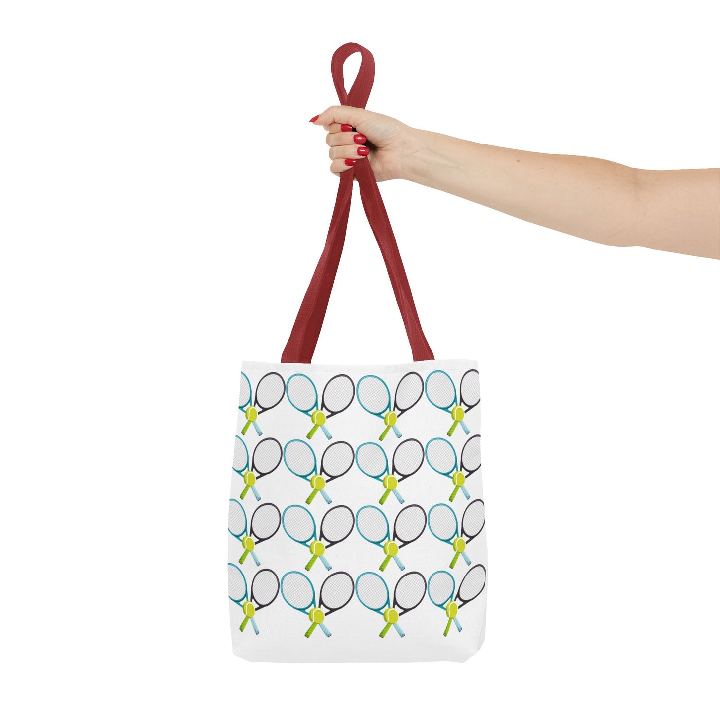Tennis Racket Print Tote Bag - Ideal for Sports Lovers & Active Lifestyle