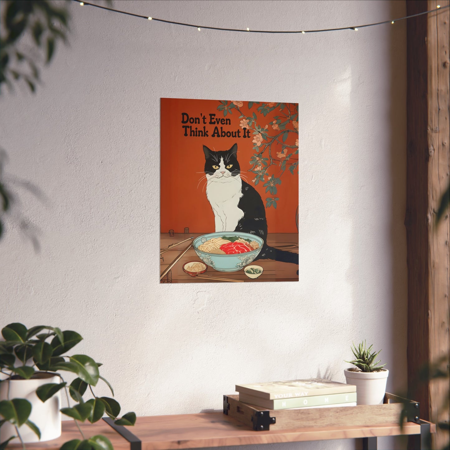Whimsical Cat Fine Art Poster - 'Don't Even Think About It'