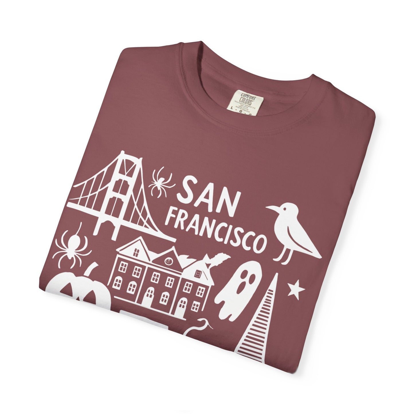 San Francisco Halloween T-Shirt, Unisex Tee, SF Landmarks Graphic Shirt, Holiday Top, Trick or Treat Apparel