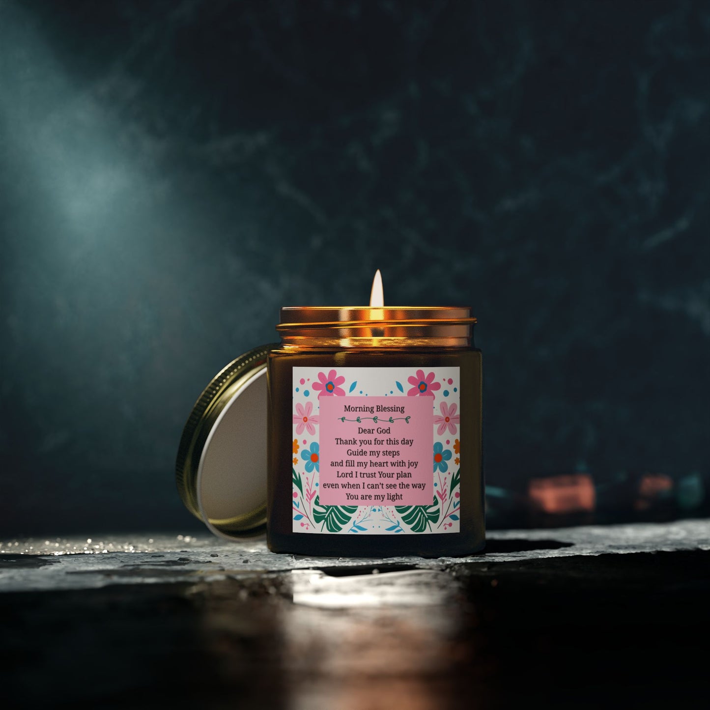 Bible verse, start your day with a morning prayer to the lord, Scented Candle, Relaxation, Home Decor