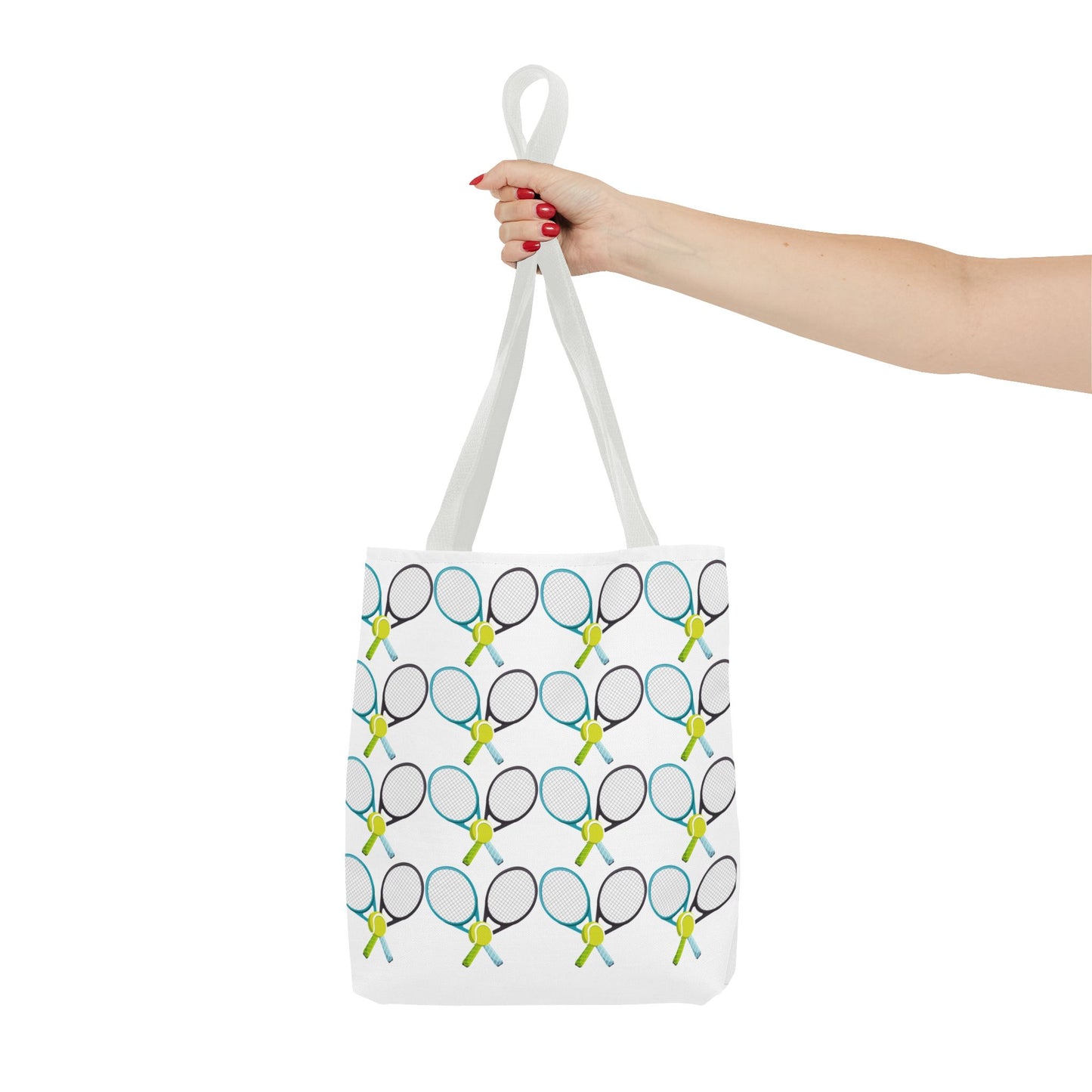 Tennis Racket Print Tote Bag - Ideal for Sports Lovers & Active Lifestyle