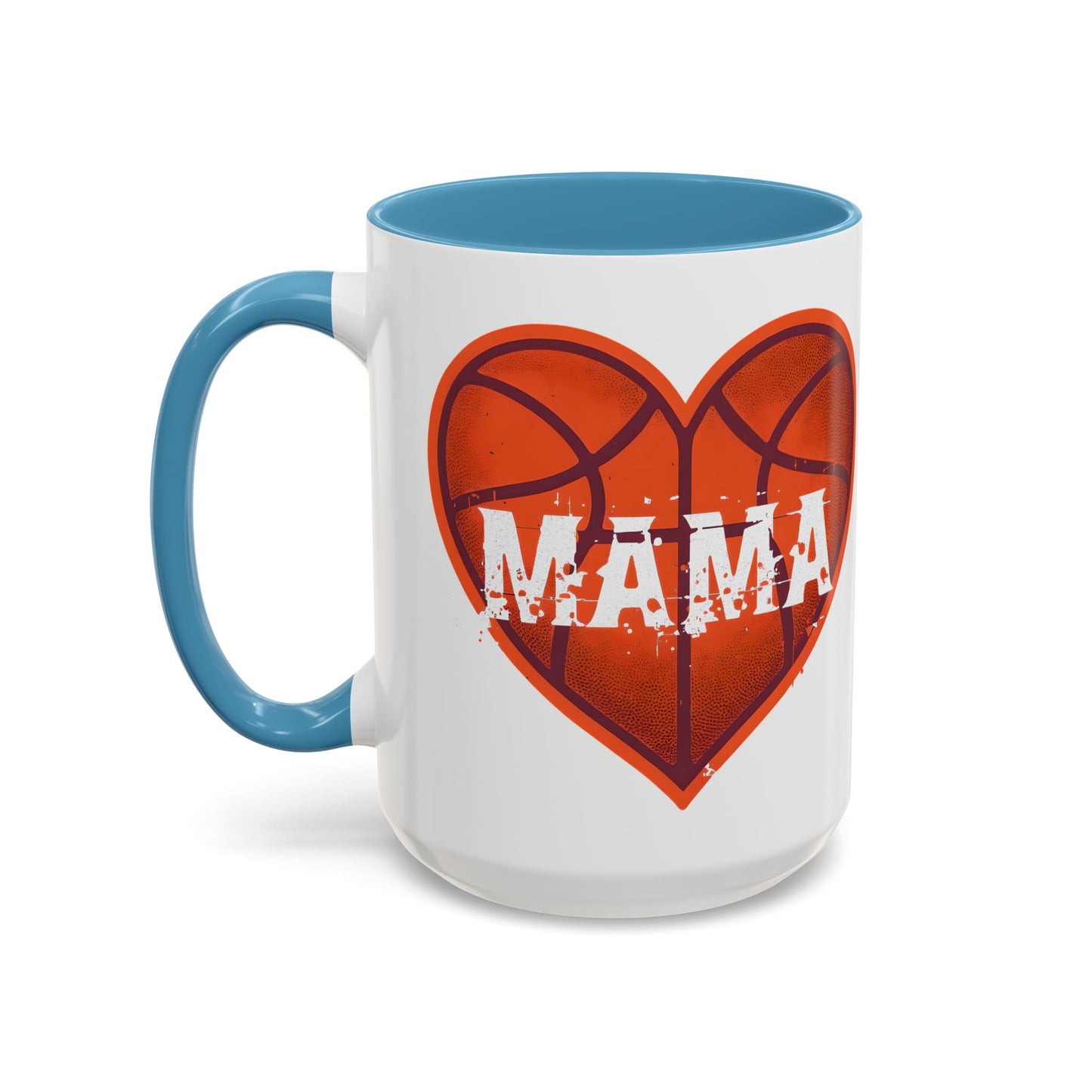Basketball Mama Coffee Mug | Gift for Sports Moms, Basketball Lovers, Mother's Day, Personalized Mug, Heart Design
