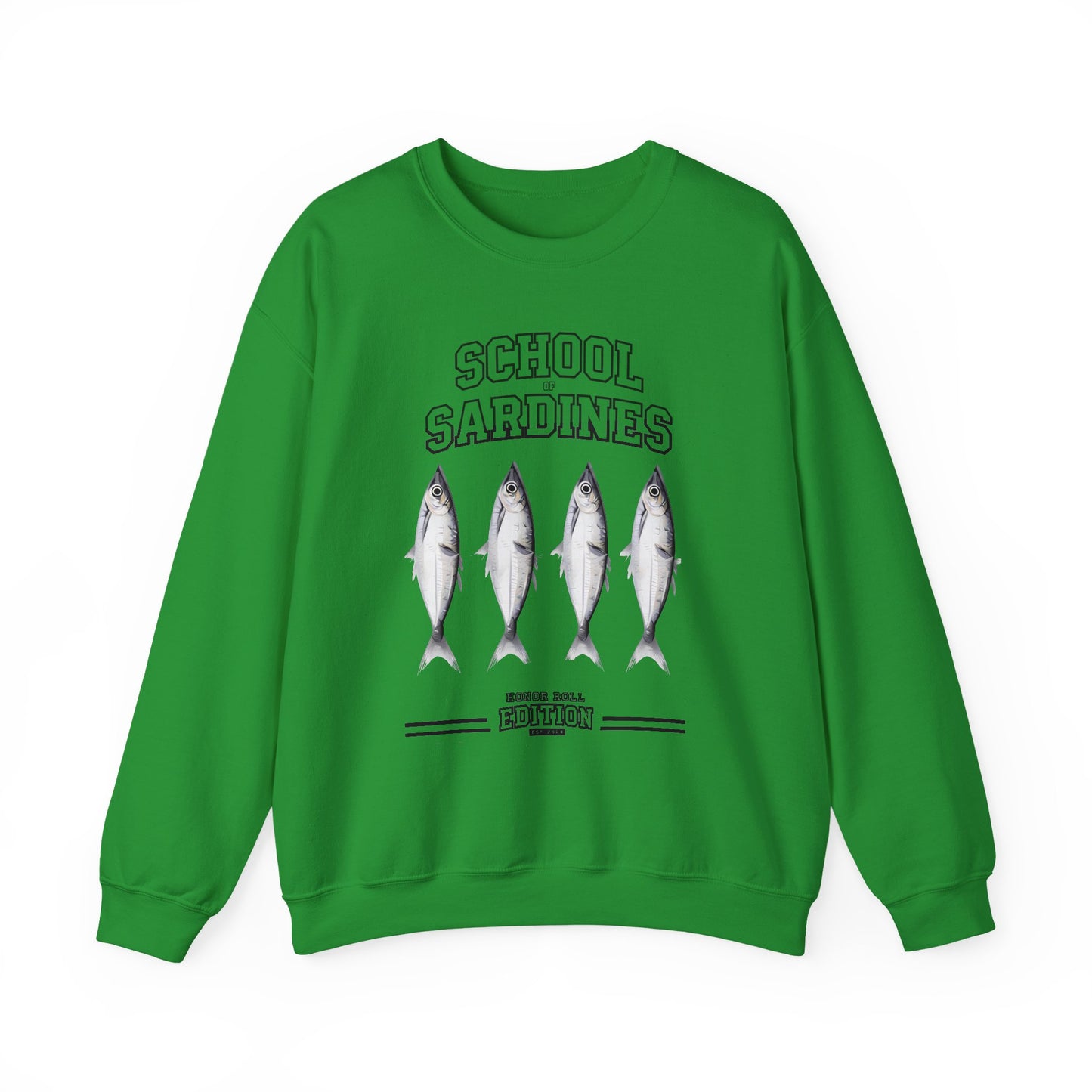 school of sardines Sweatshirt, honor roll edition, Est 2024, unisex crewneck, fish school design, animal lover gift