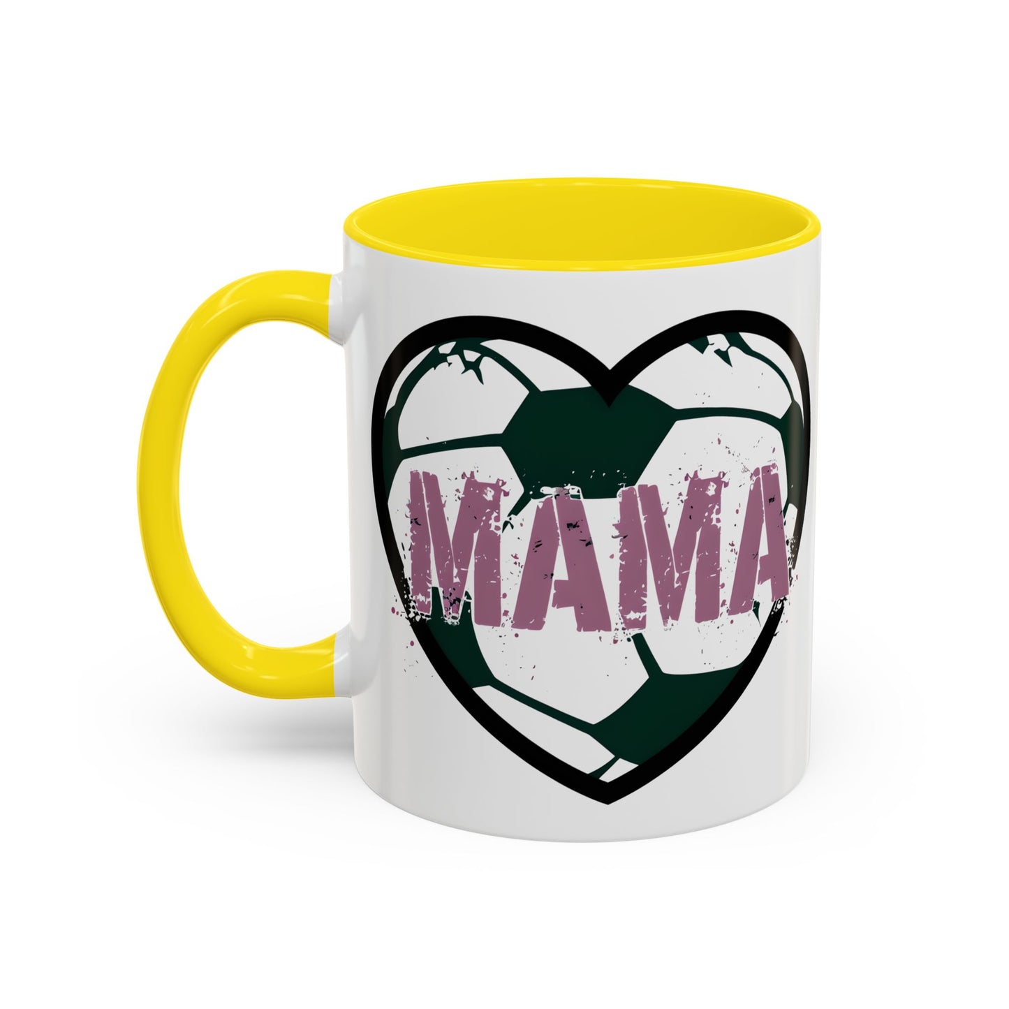 Heartfelt Mama Coffee Mug, Soccer Lover Gift, Mother's Day Mug, Birthday Present, Home Decor Accent Mug