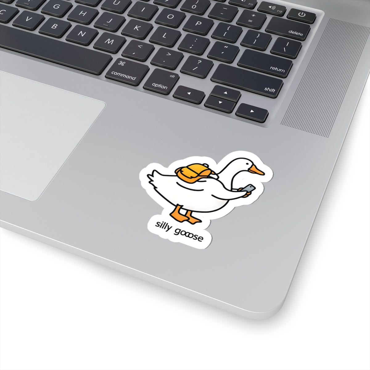 Funny Goose Kiss-Cut Stickers, Animal Lover Sticker, Silly Goose Laptop Decal, Cute Backpack Sticker, Phone Sticker