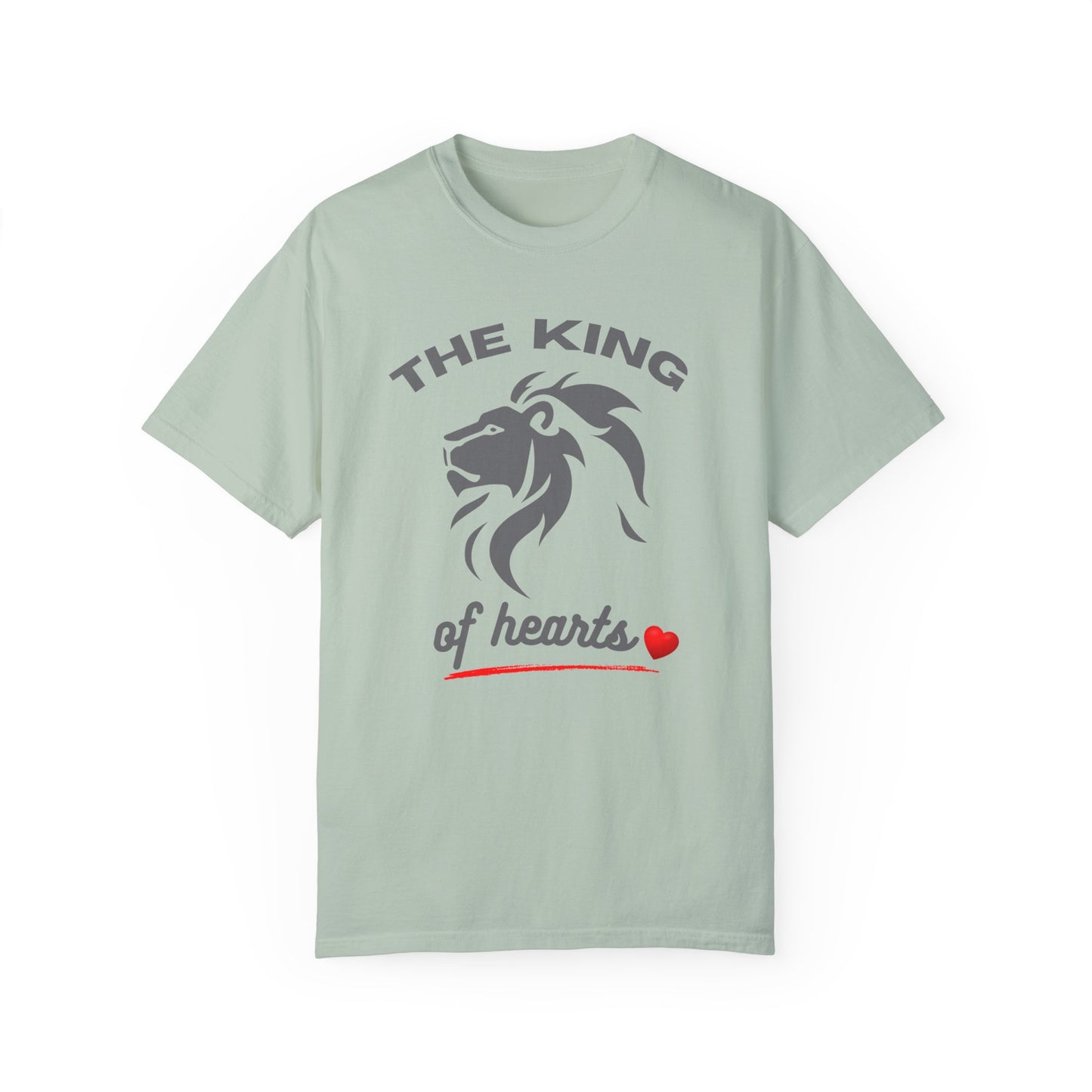The King of Hearts T-Shirt, Red Heart Men's Tee, Unisex Garment-Dyed Shirt