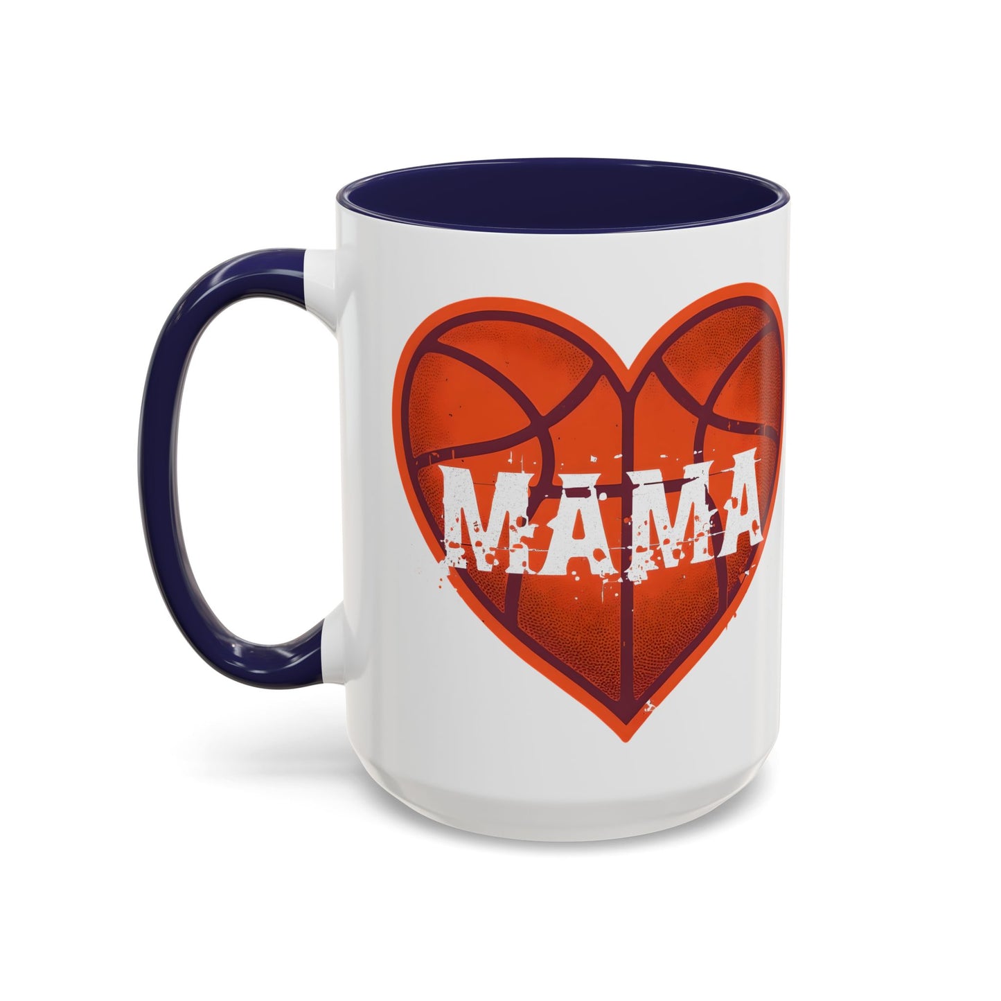 Basketball Mama Coffee Mug | Gift for Sports Moms, Basketball Lovers, Mother's Day, Personalized Mug, Heart Design