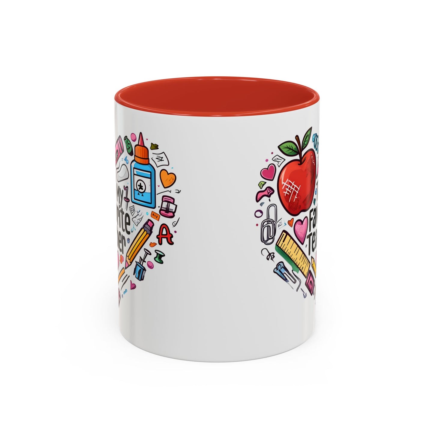 Favorite Teacher Heart Coffee Mug gift for teachers 11 15oz Accent Drinkware teacher Mug