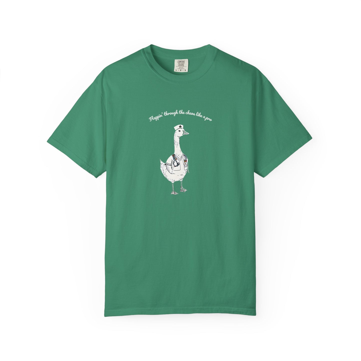 Flappin' Like A Pro Nurse Goose Unisex T-shirt, Phrase Chaos Image Tee, Funny Graphic Shirt