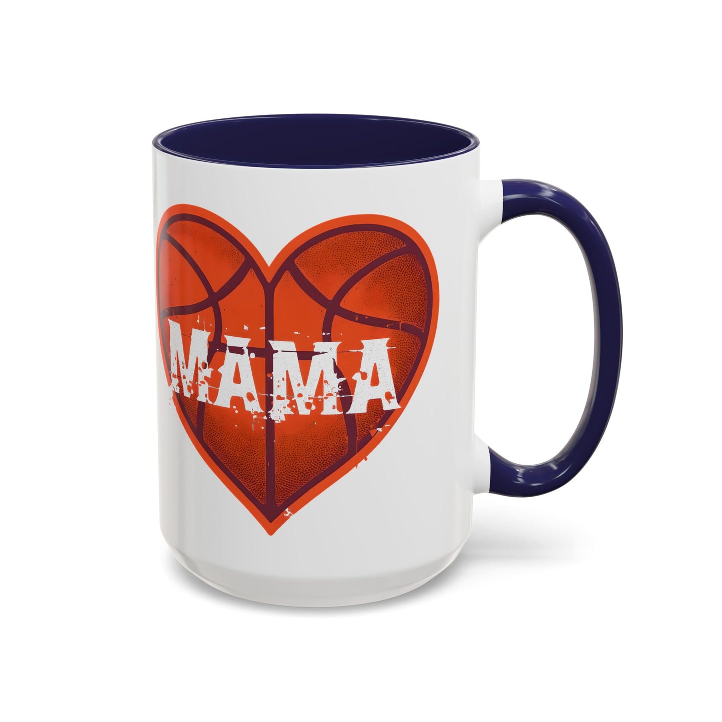 Basketball Mama Coffee Mug | Gift for Sports Moms, Basketball Lovers, Mother's Day, Personalized Mug, Heart Design