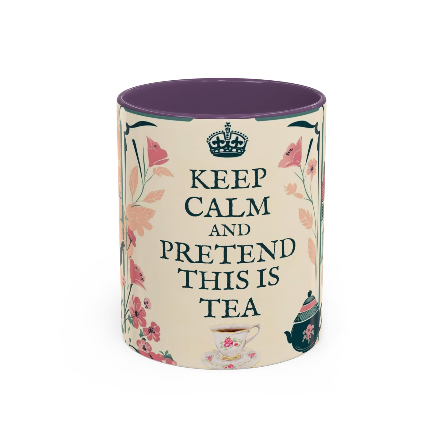 Mug, Keep Calm and Pretend This is Tea, England Theme, Gift for Tea Lovers, Funny Coffee Cup, Ceramic Mug, Tea Lover Gift, Coffee Mug,