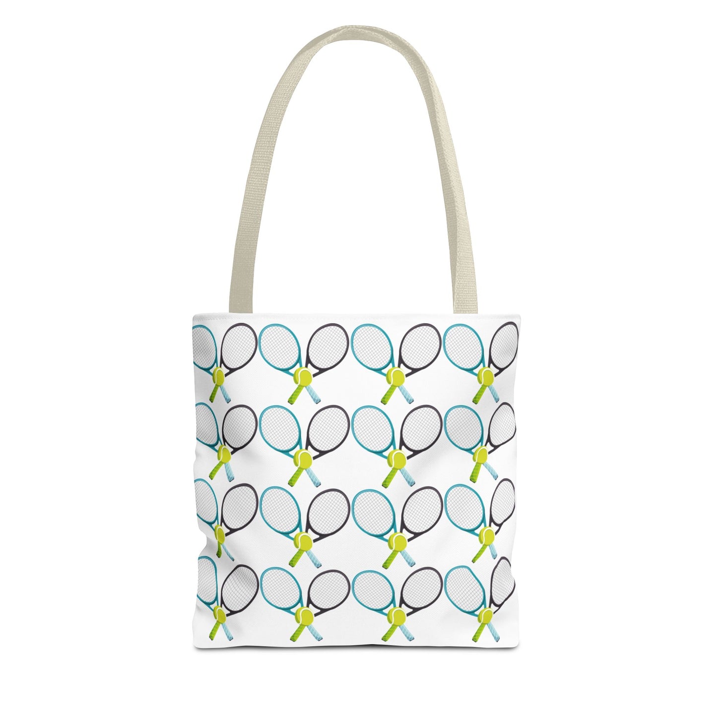 Tennis Racket Print Tote Bag - Ideal for Sports Lovers & Active Lifestyle