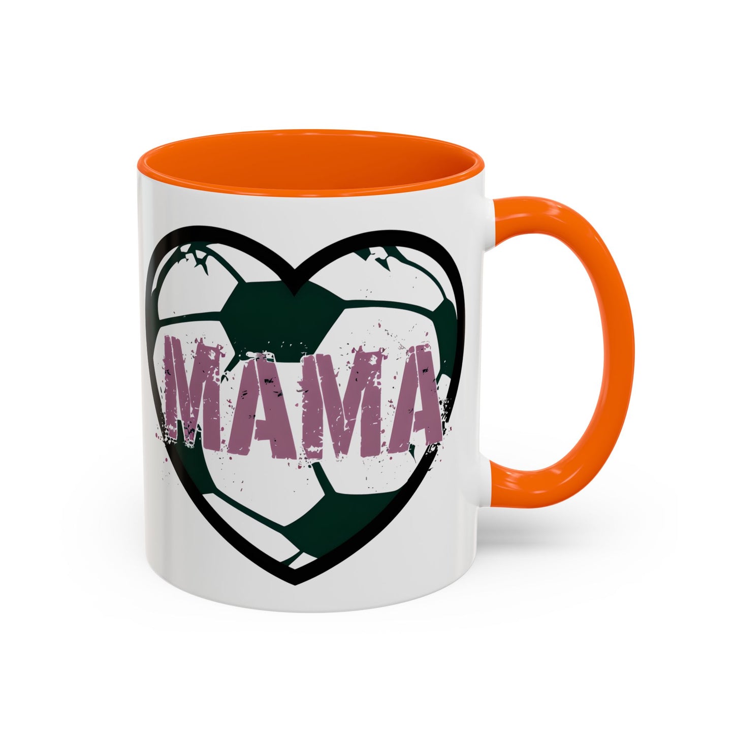 Heartfelt Mama Coffee Mug, Soccer Lover Gift, Mother's Day Mug, Birthday Present, Home Decor Accent Mug