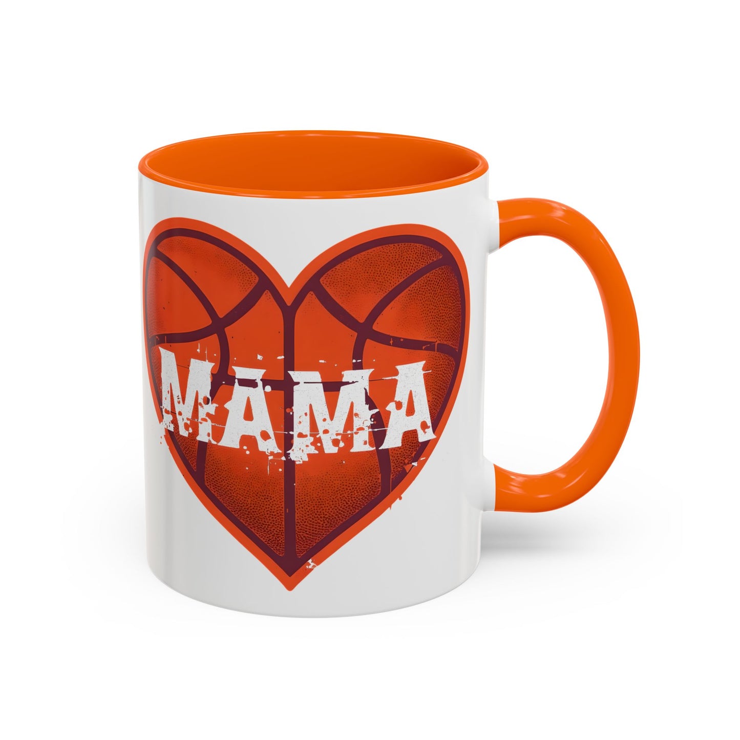 Basketball Mama Coffee Mug | Gift for Sports Moms, Basketball Lovers, Mother's Day, Personalized Mug, Heart Design