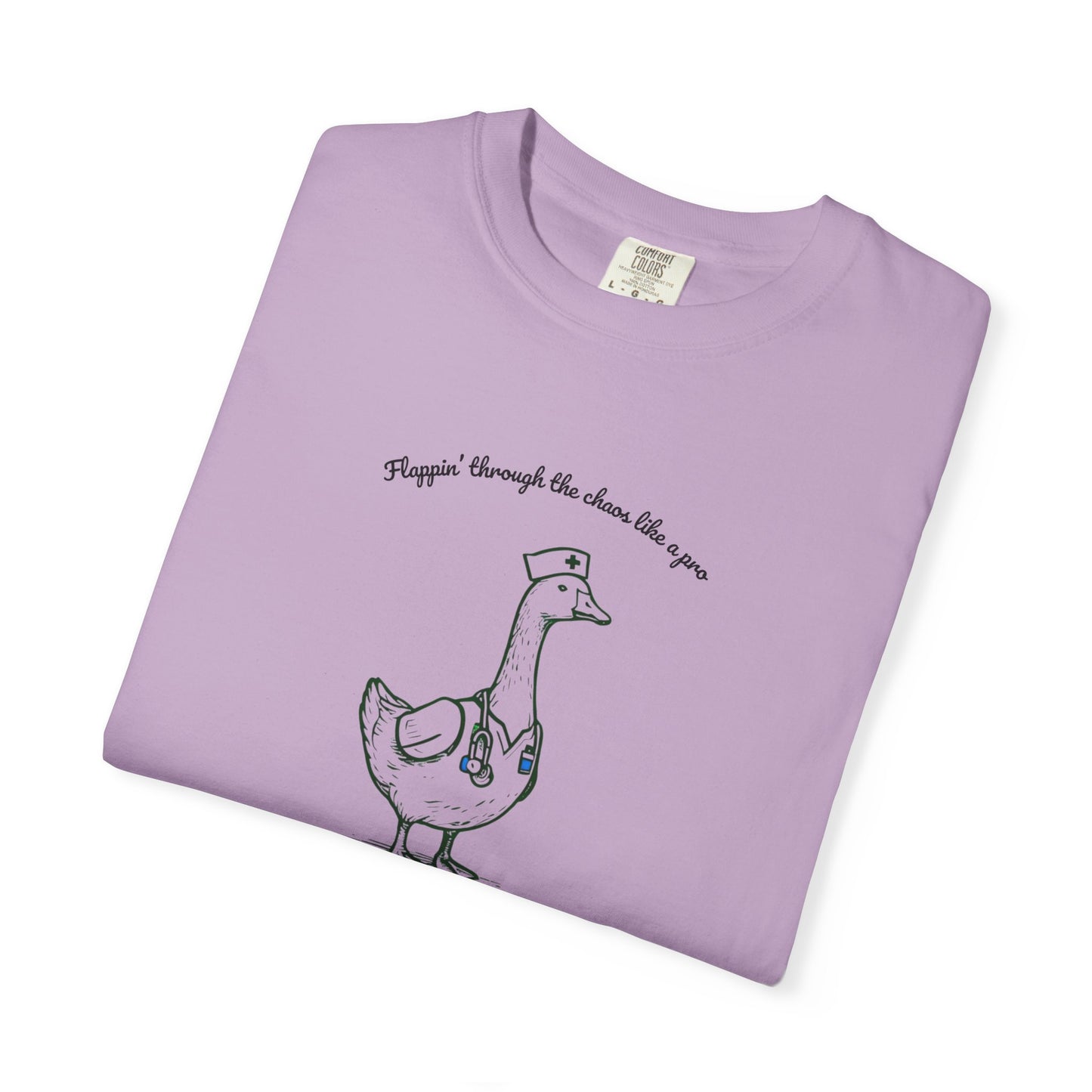 Flappin' Like A Pro Nurse Goose Unisex T-shirt, Phrase Chaos Image Tee, Funny Graphic Shirt