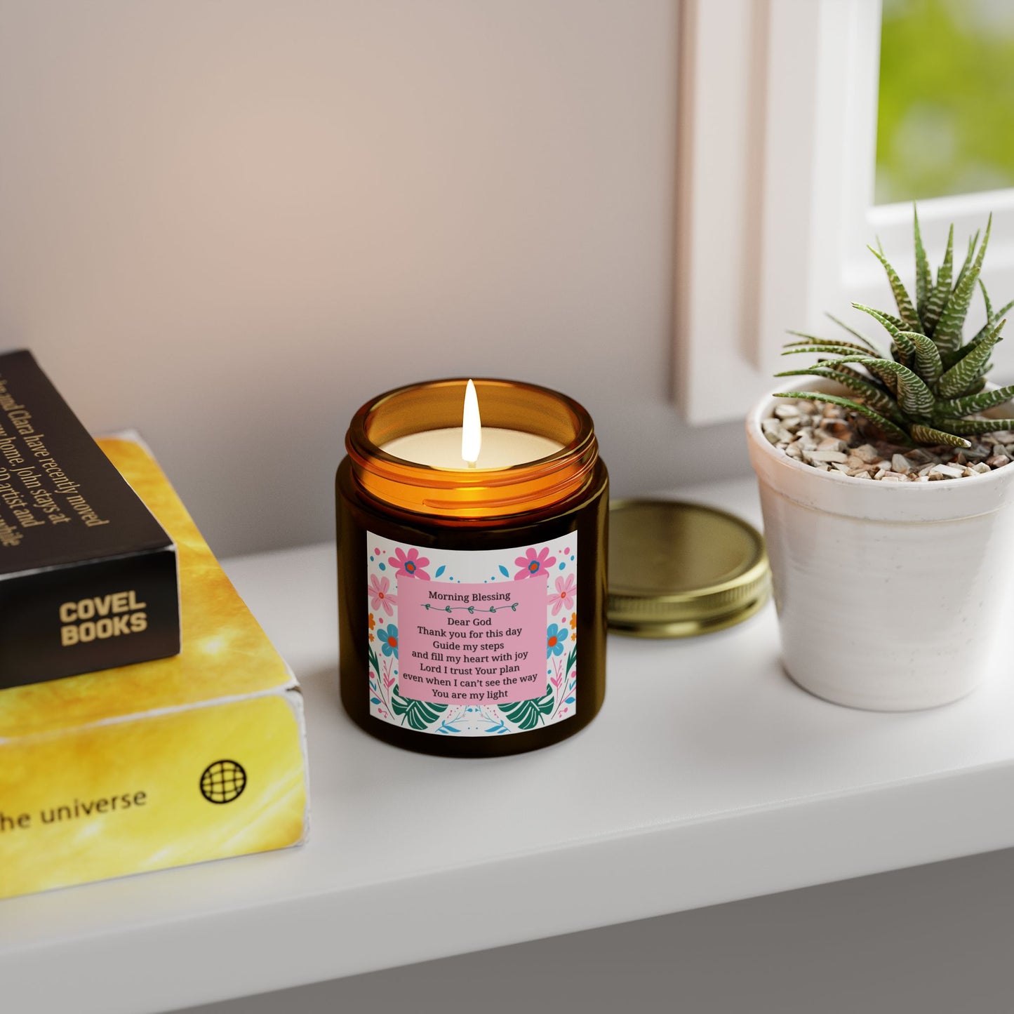 Bible verse, start your day with a morning prayer to the lord, Scented Candle, Relaxation, Home Decor