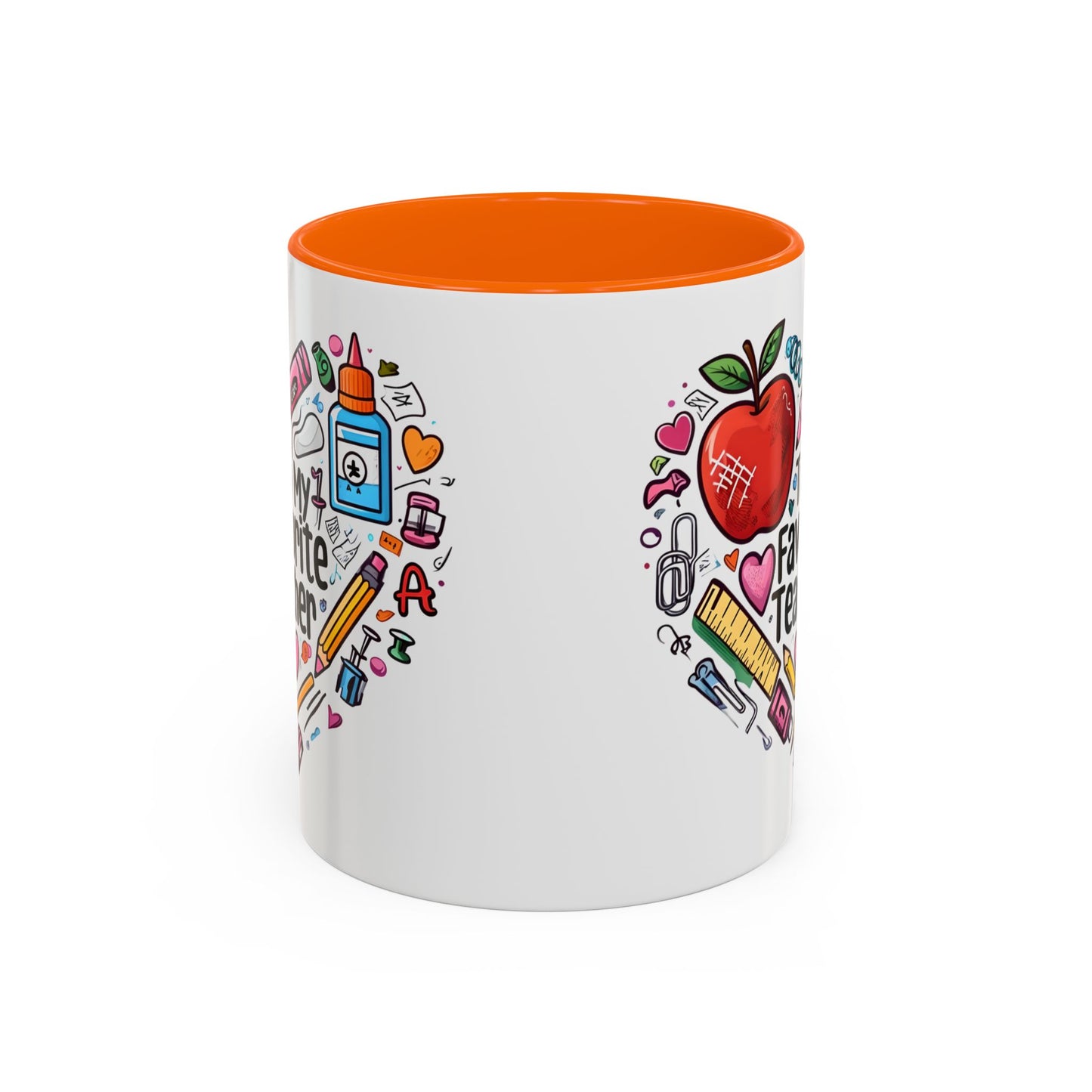 Favorite Teacher Heart Coffee Mug gift for teachers 11 15oz Accent Drinkware teacher Mug