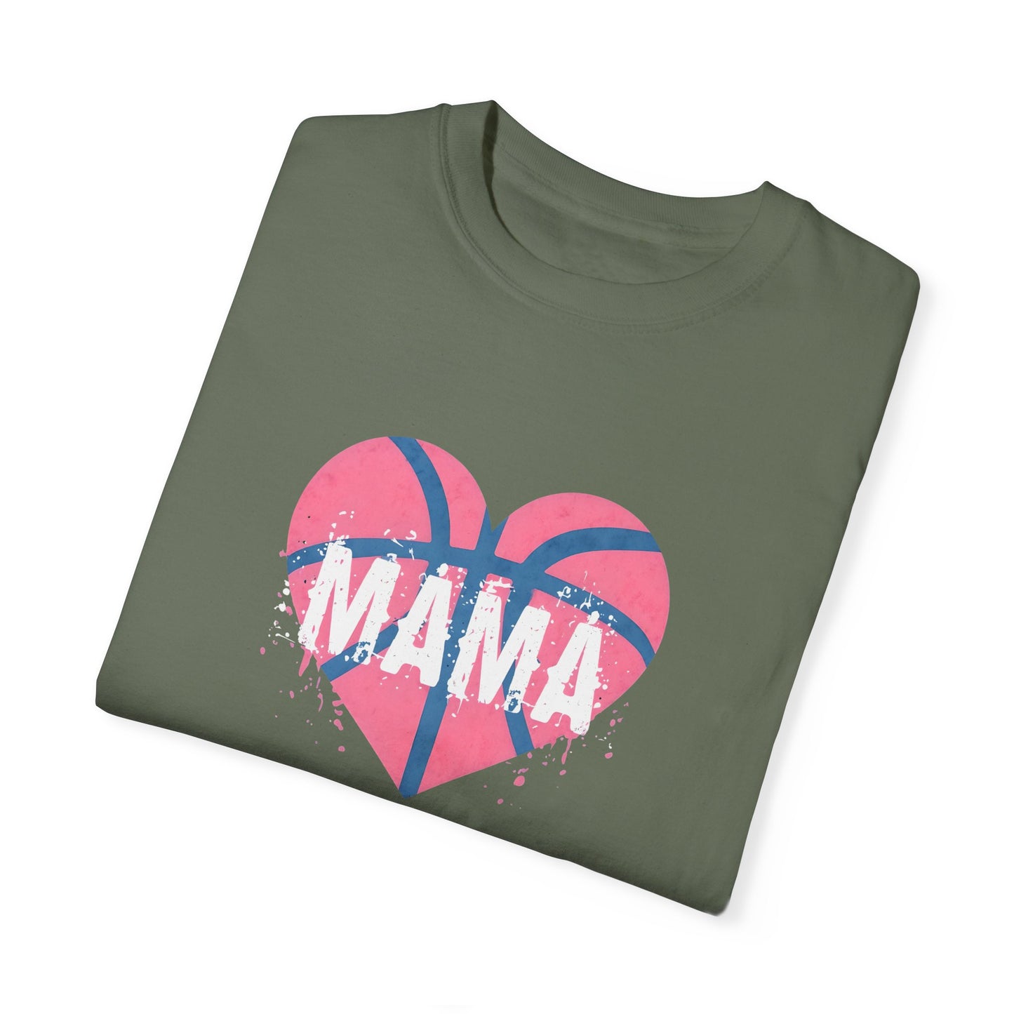 Mama Basketball Heart T-Shirt, Gift for Moms, Unisex Casual Wear, Sports Fan Apparel, Birthday Present for Mothers