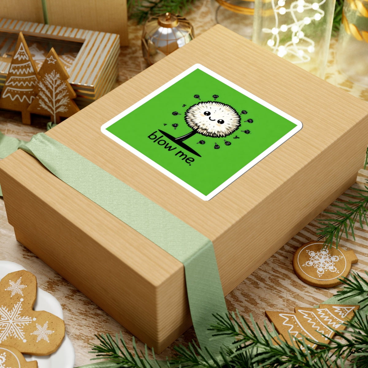 Whimsical Dandelion Kiss-Cut Stickers - Cute Floral Laptop Decals, Gift for Plant Lovers, Fun Home Decor, Garden Party Favors