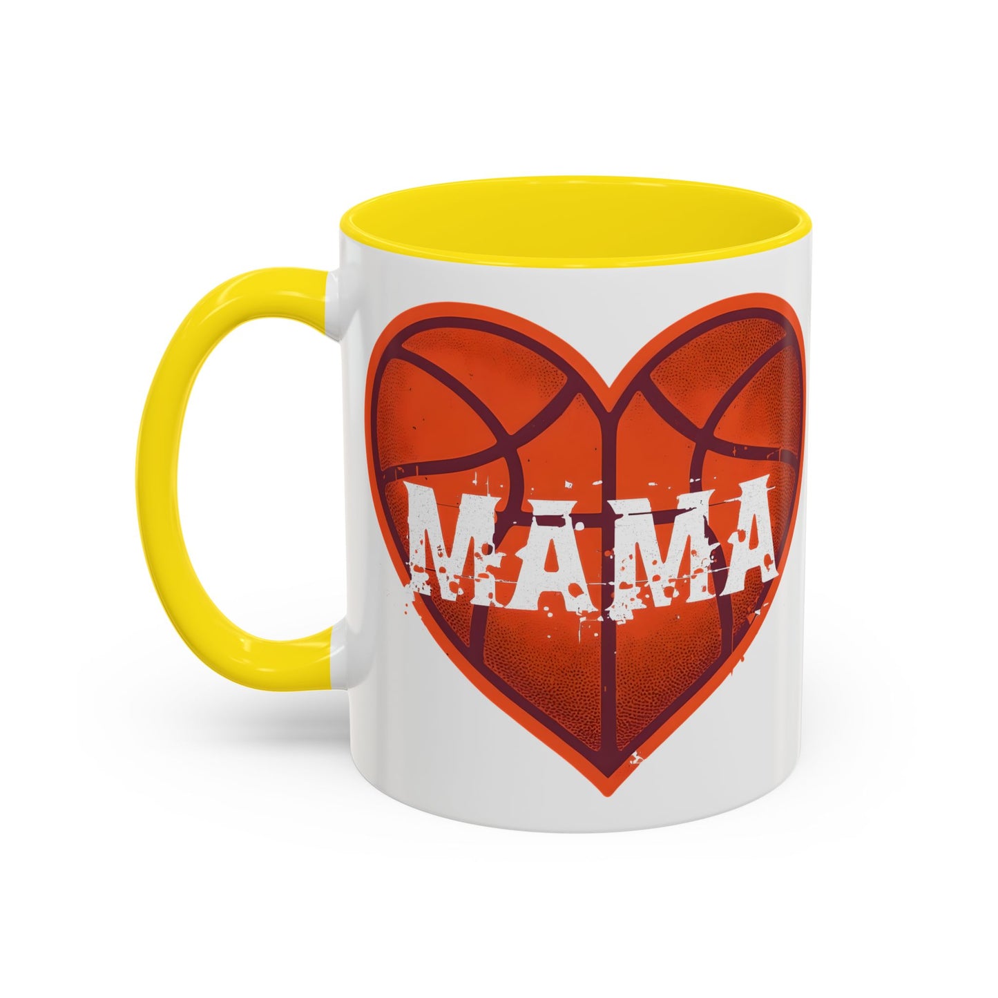 Basketball Mama Coffee Mug | Gift for Sports Moms, Basketball Lovers, Mother's Day, Personalized Mug, Heart Design