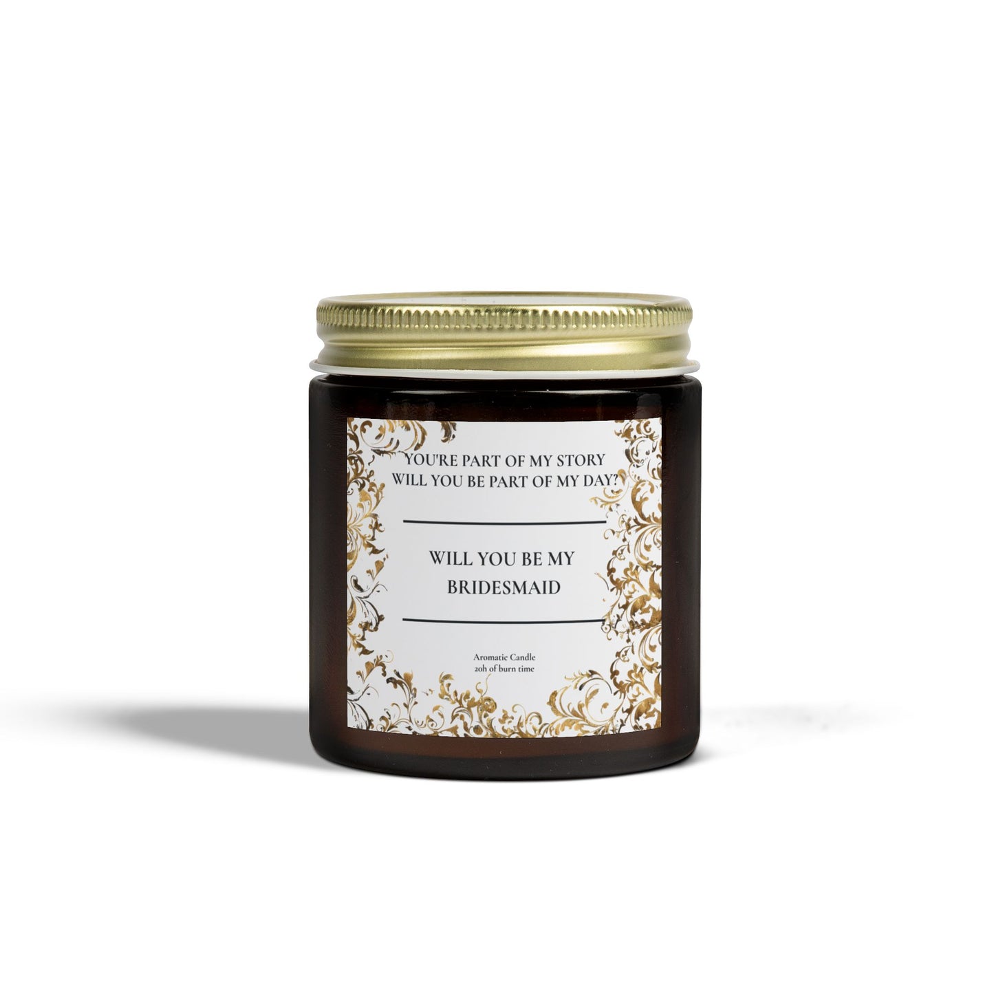 Bridesmaid Candle, Coconut Apricot Wax, You're Part of My Story, Wedding Day Gift, Bridal Party Favor, Scented Candle for Bridesmaids,