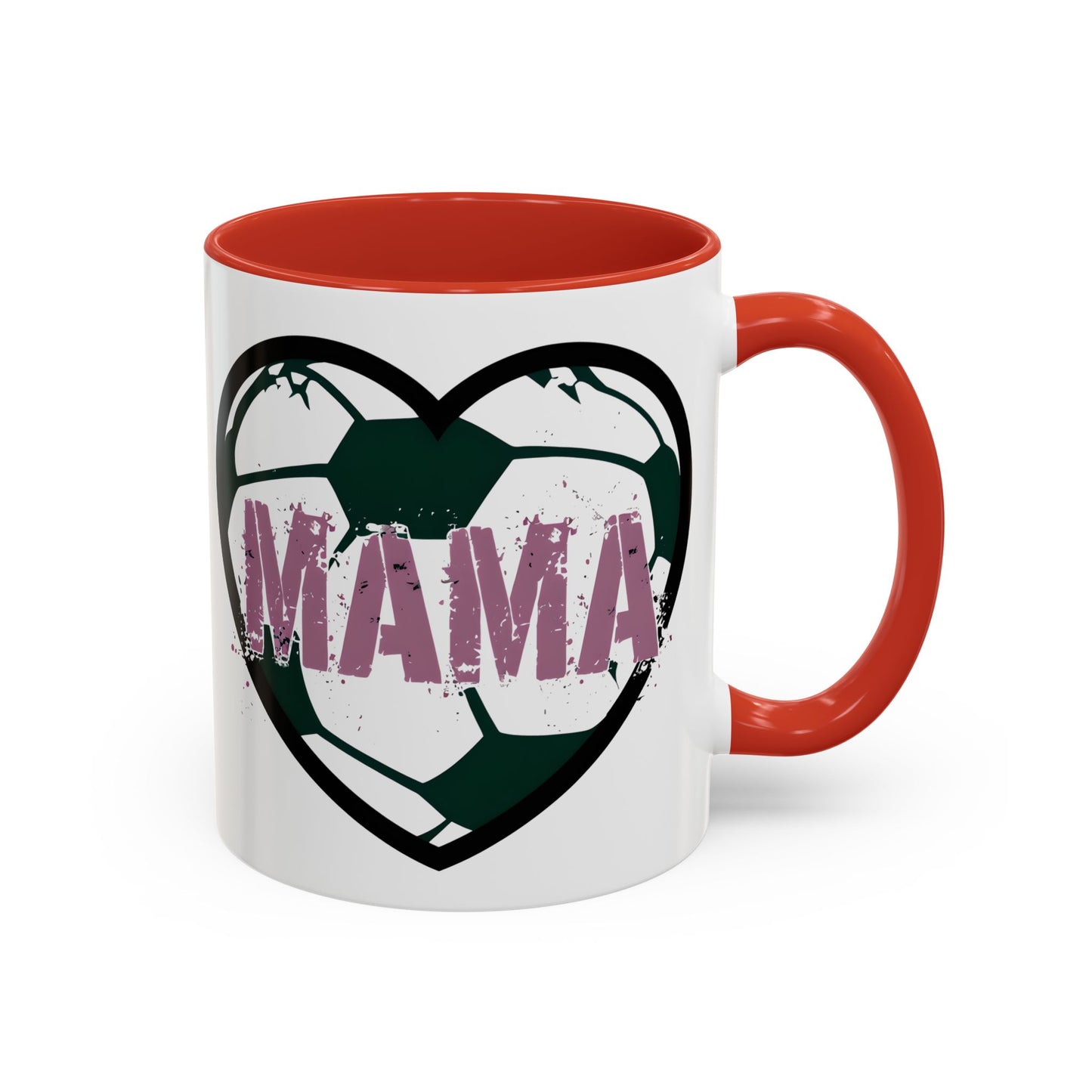 Heartfelt Mama Coffee Mug, Soccer Lover Gift, Mother's Day Mug, Birthday Present, Home Decor Accent Mug