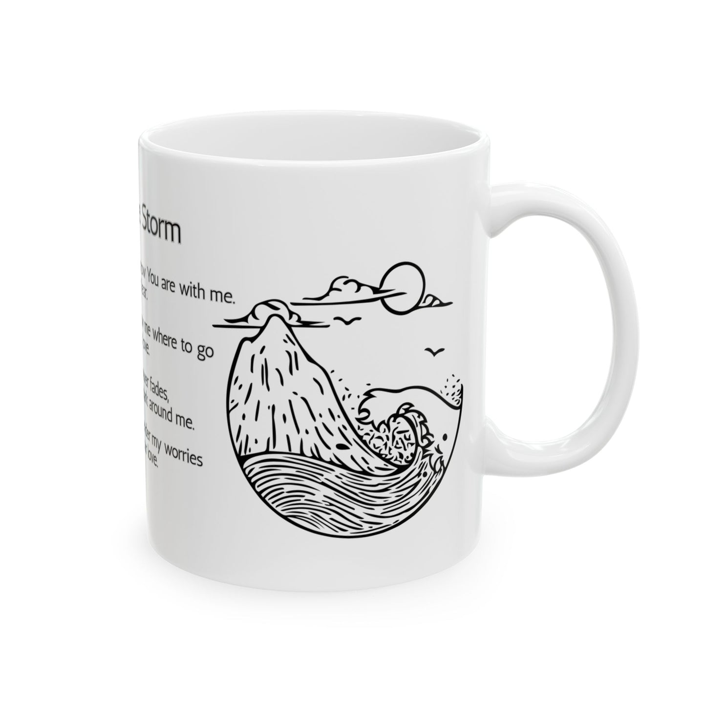 Hope in the Storm Inspirational Ceramic Mug, Daily Motivation, Coffee Lovers, Faith-Based Design, Encouragement Mug
