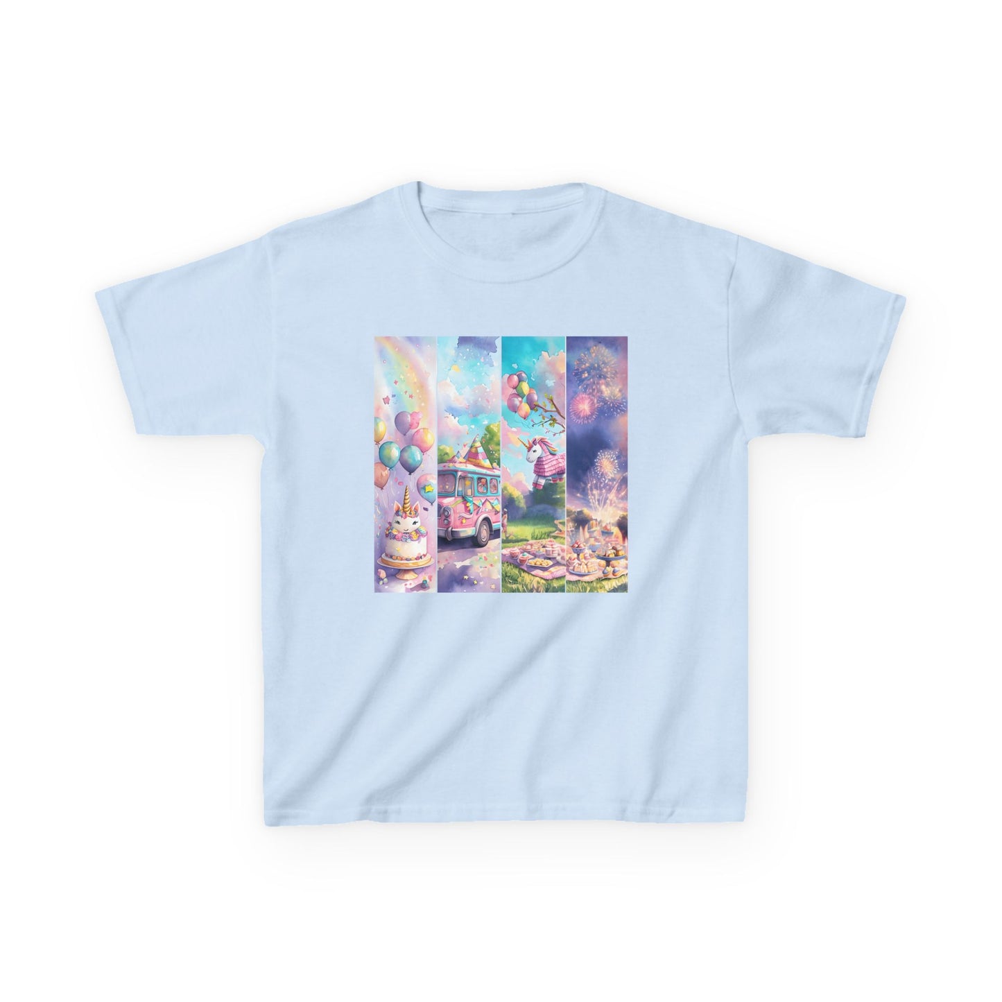 Kids Tee, Birthday Unicorn T-Shirt, Brush Stroke Style, Children's Clothing, Fun Graphic Tee, Magical Animal Shirt
