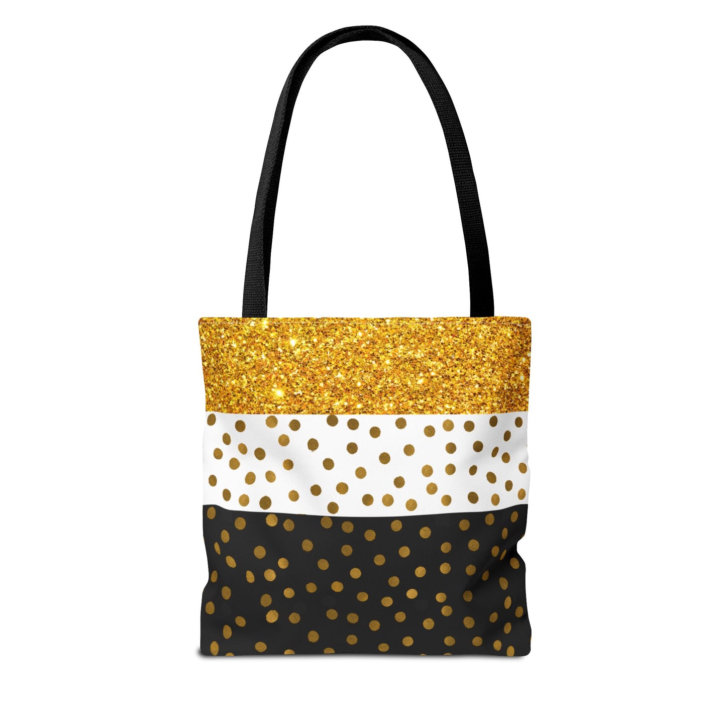 Gold and Black Tote Bag - Elegant and Stylish Carry-All Accessory, Fashionable Shoulder Bag, Trendy Shopping Tote, Chic Grocery Bag,