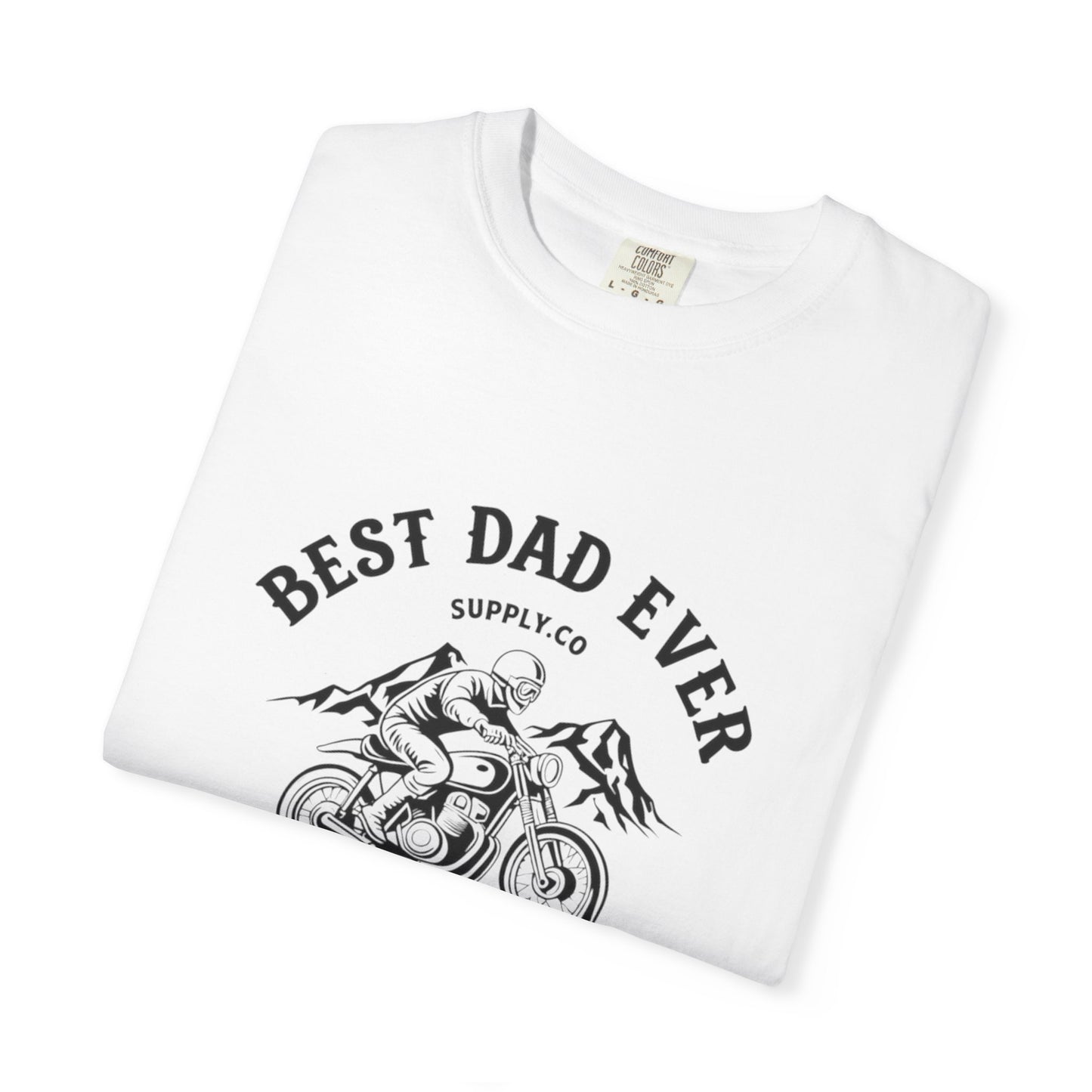 Best Dad Ever T-Shirt, Comfortable Unisex Gift for Father's Day, Family Celebrations, Soft Cotton Tee, Motorcycle Dad Shirt, Father's Day
