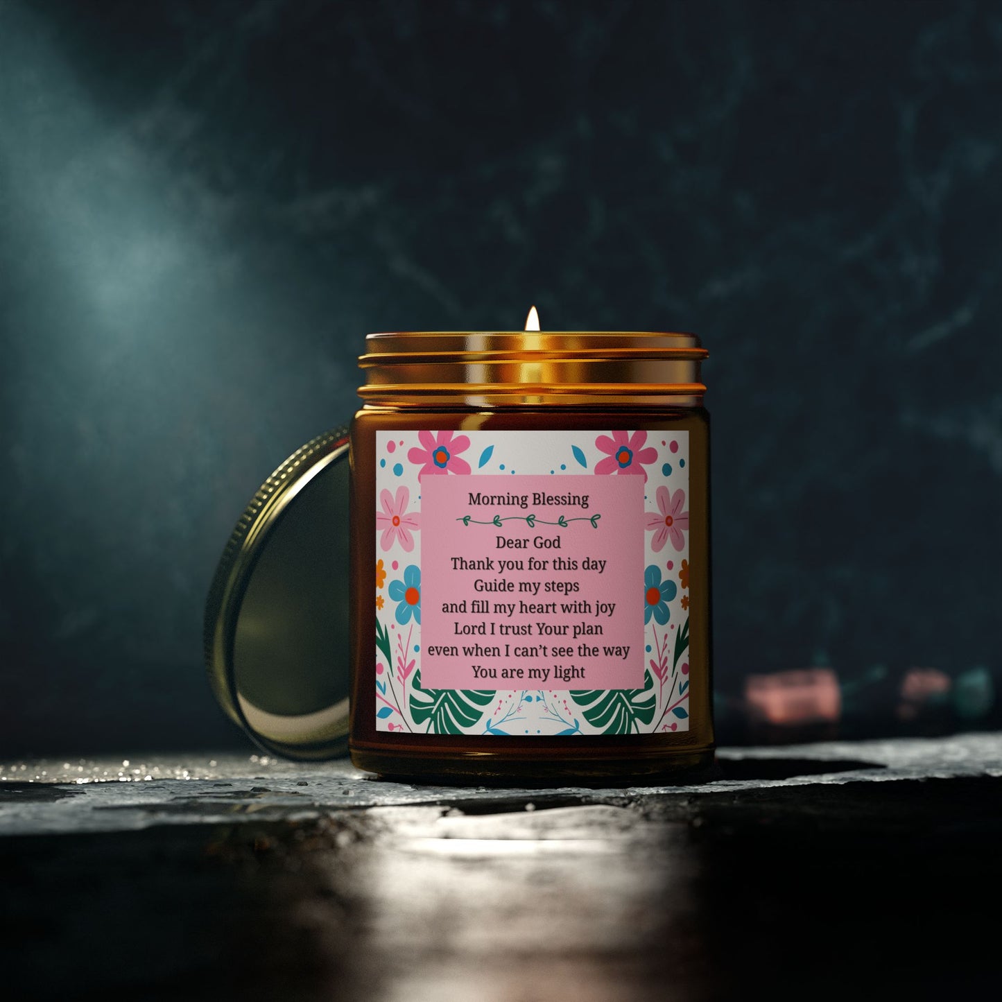 Bible verse, start your day with a morning prayer to the lord, Scented Candle, Relaxation, Home Decor