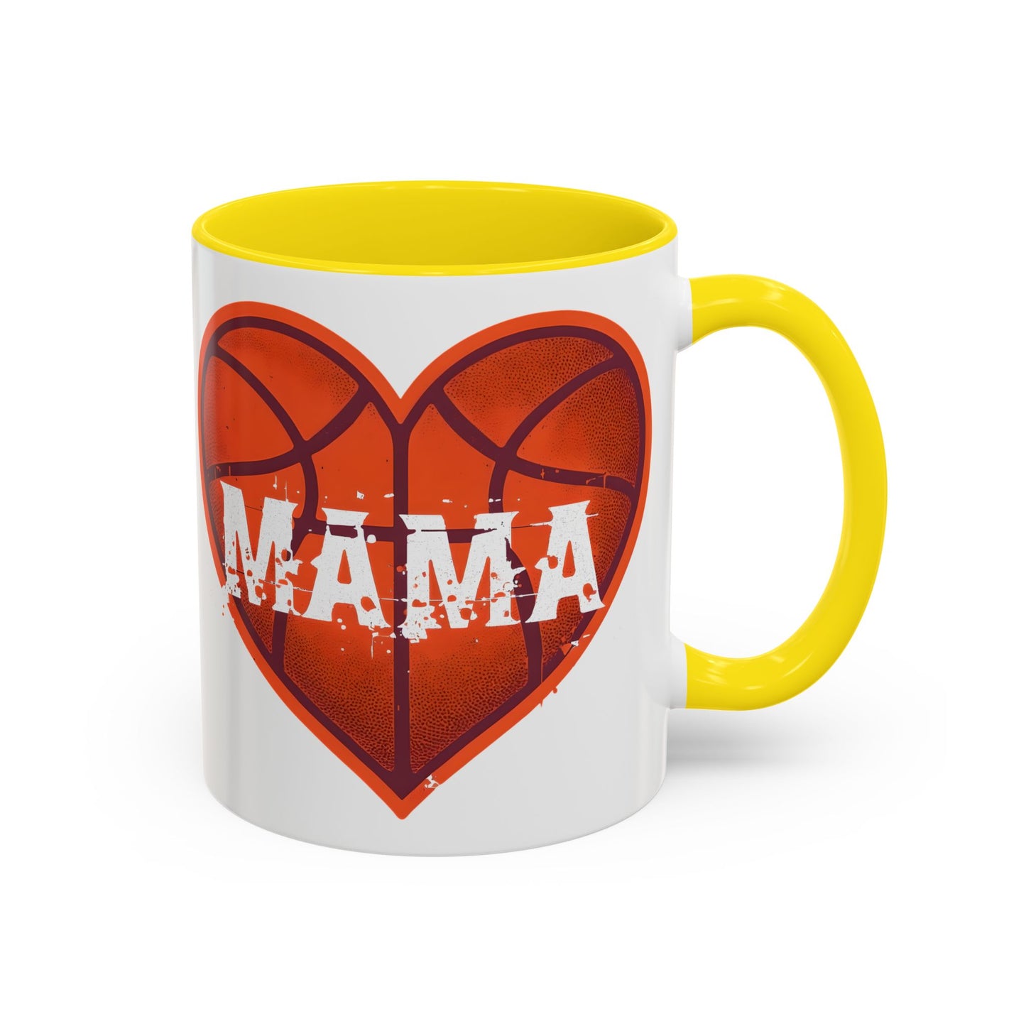 Basketball Mama Coffee Mug | Gift for Sports Moms, Basketball Lovers, Mother's Day, Personalized Mug, Heart Design