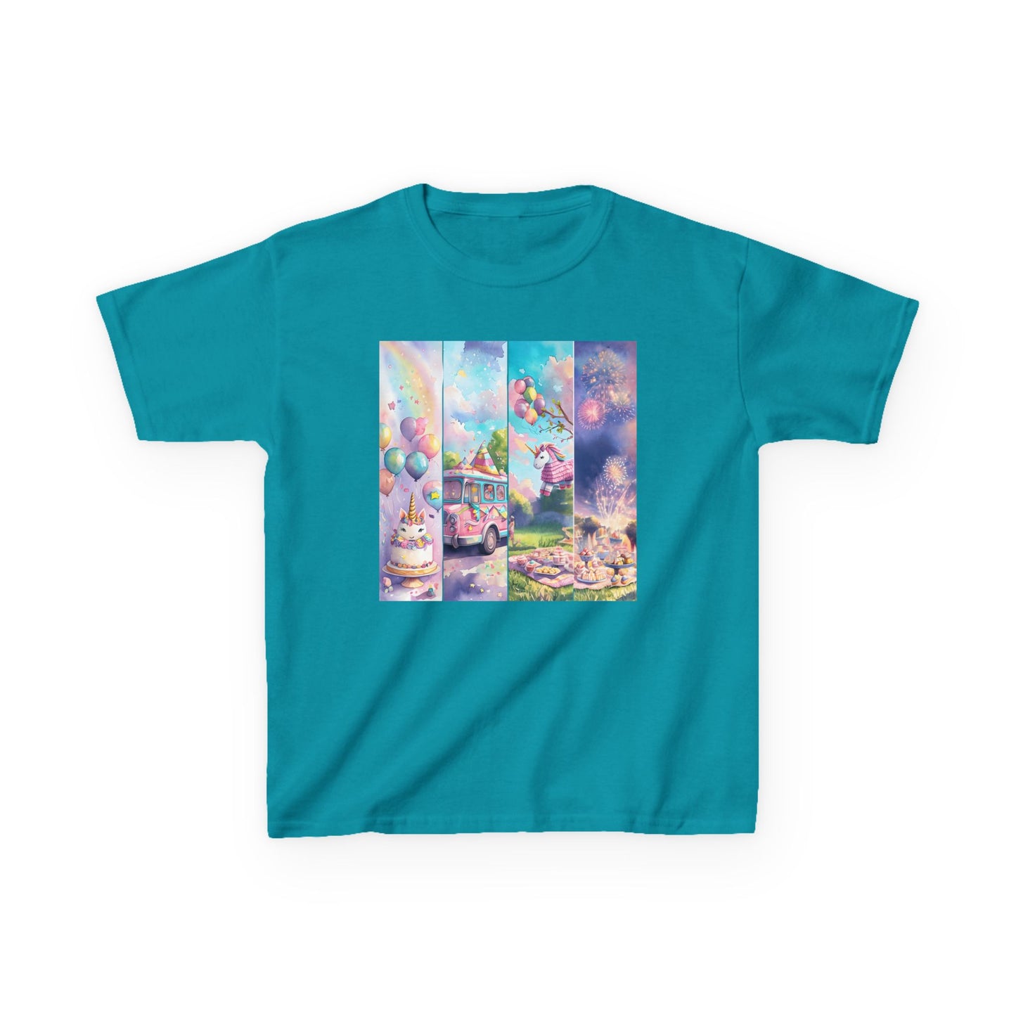 Kids Tee, Birthday Unicorn T-Shirt, Brush Stroke Style, Children's Clothing, Fun Graphic Tee, Magical Animal Shirt
