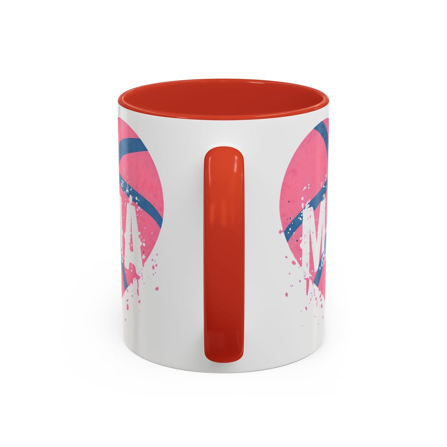 Mama Basketball Heart Accent Coffee Mug - Perfect Gift for Sports Moms