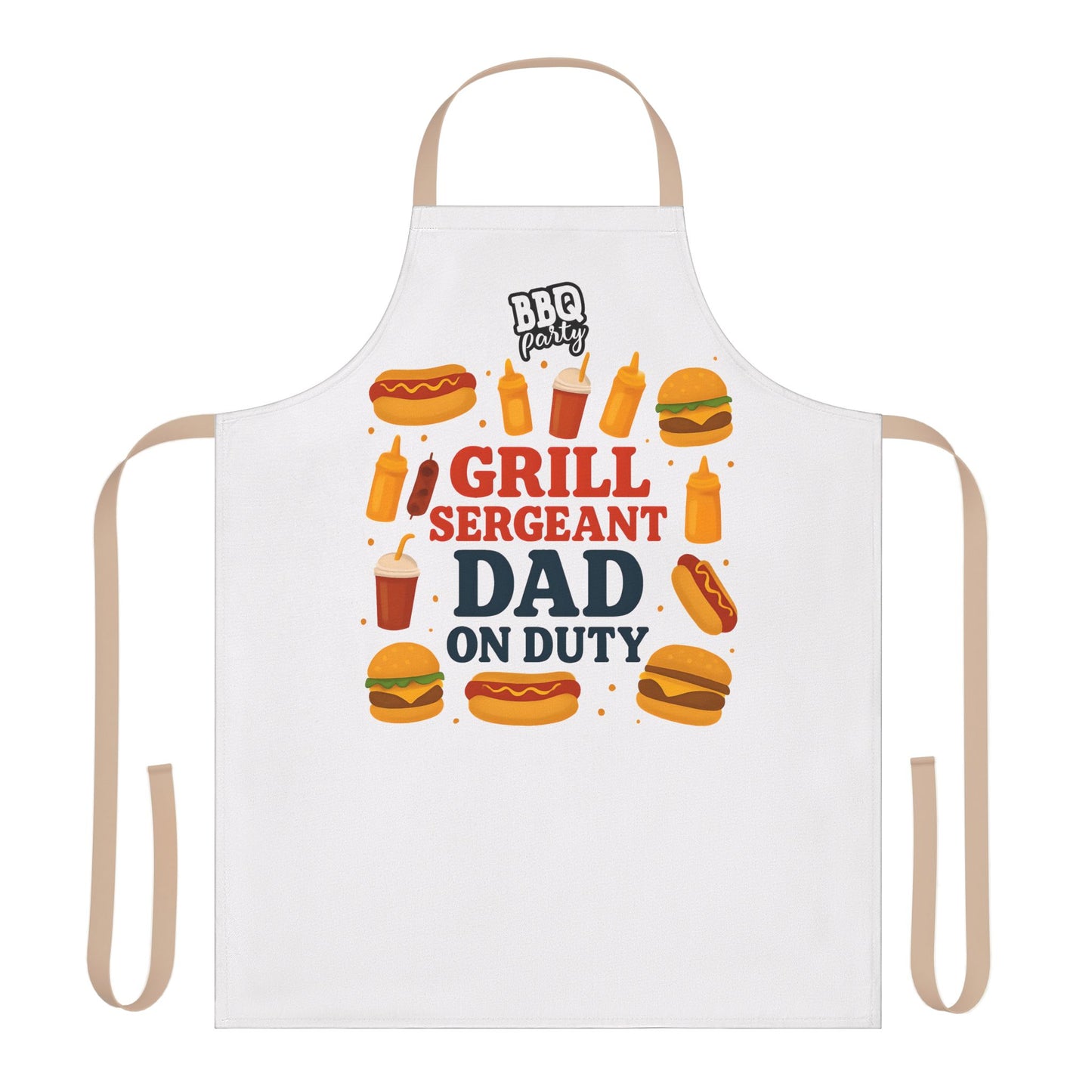 Grill Sergeant Apron, BBQ Gift for Dad, Father's Day, Cookout Essential, Unique Kitchenware, Outdoor Cooking Attire