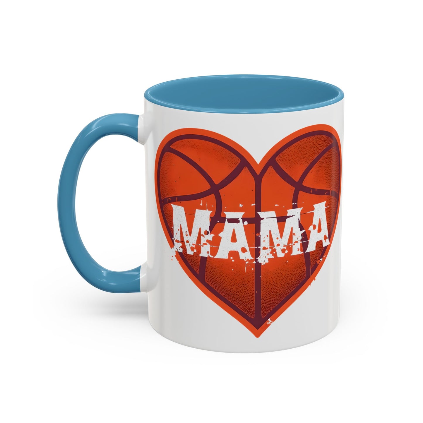 Basketball Mama Coffee Mug | Gift for Sports Moms, Basketball Lovers, Mother's Day, Personalized Mug, Heart Design