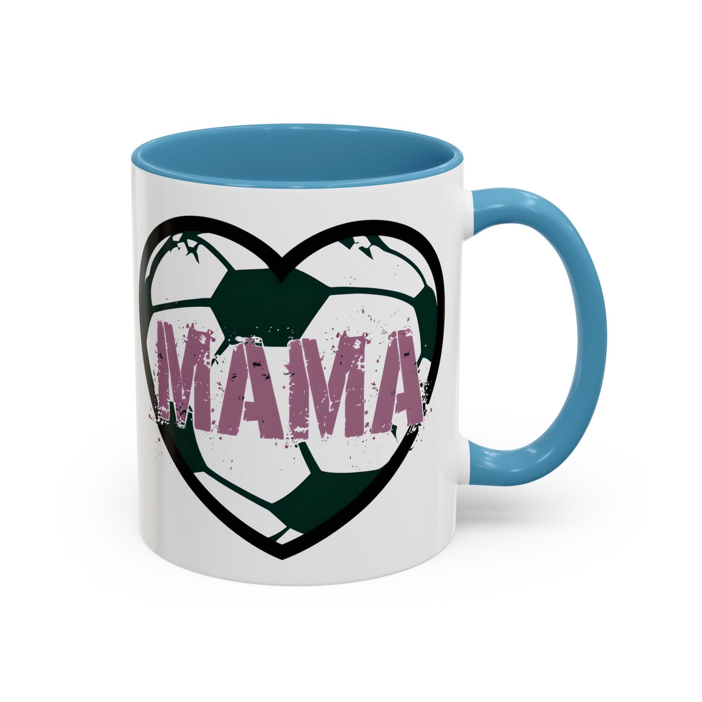 Heartfelt Mama Coffee Mug, Soccer Lover Gift, Mother's Day Mug, Birthday Present, Home Decor Accent Mug