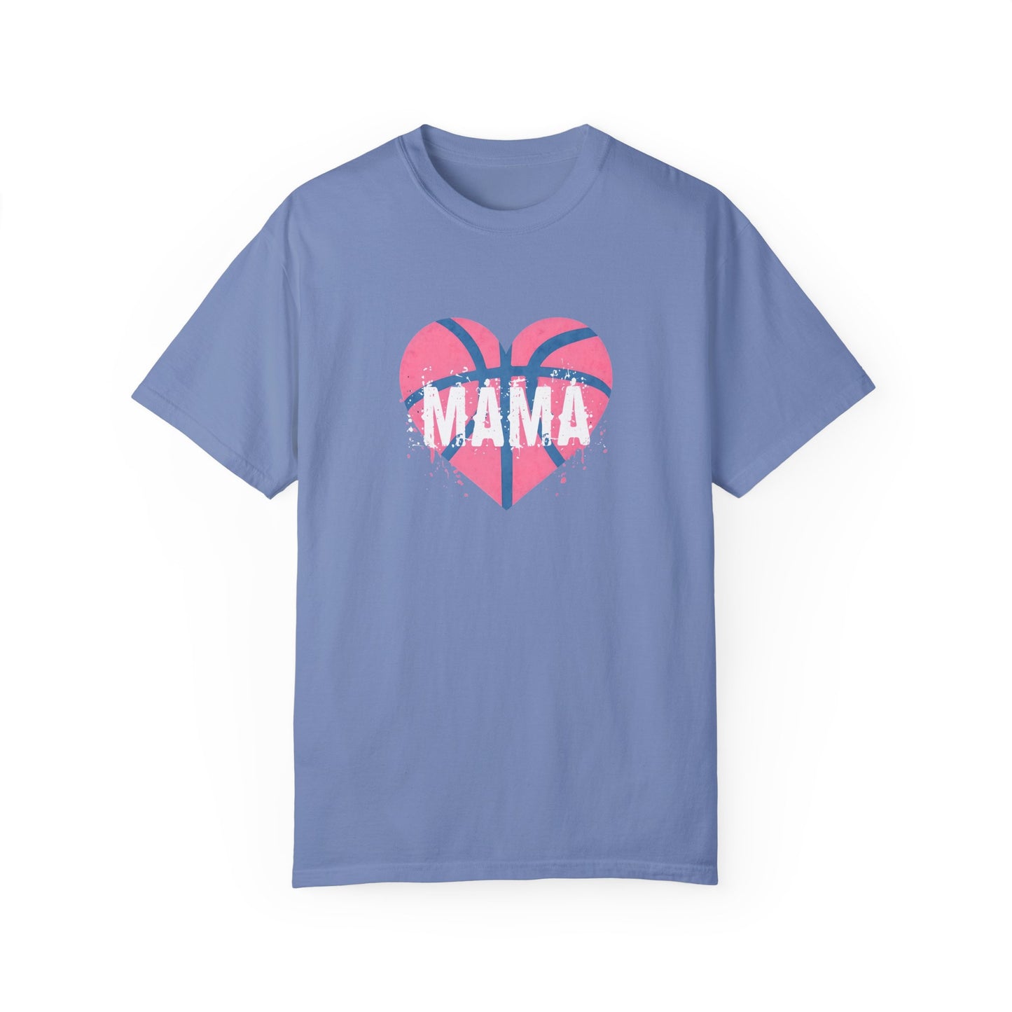 Mama Basketball Heart T-Shirt, Gift for Moms, Unisex Casual Wear, Sports Fan Apparel, Birthday Present for Mothers