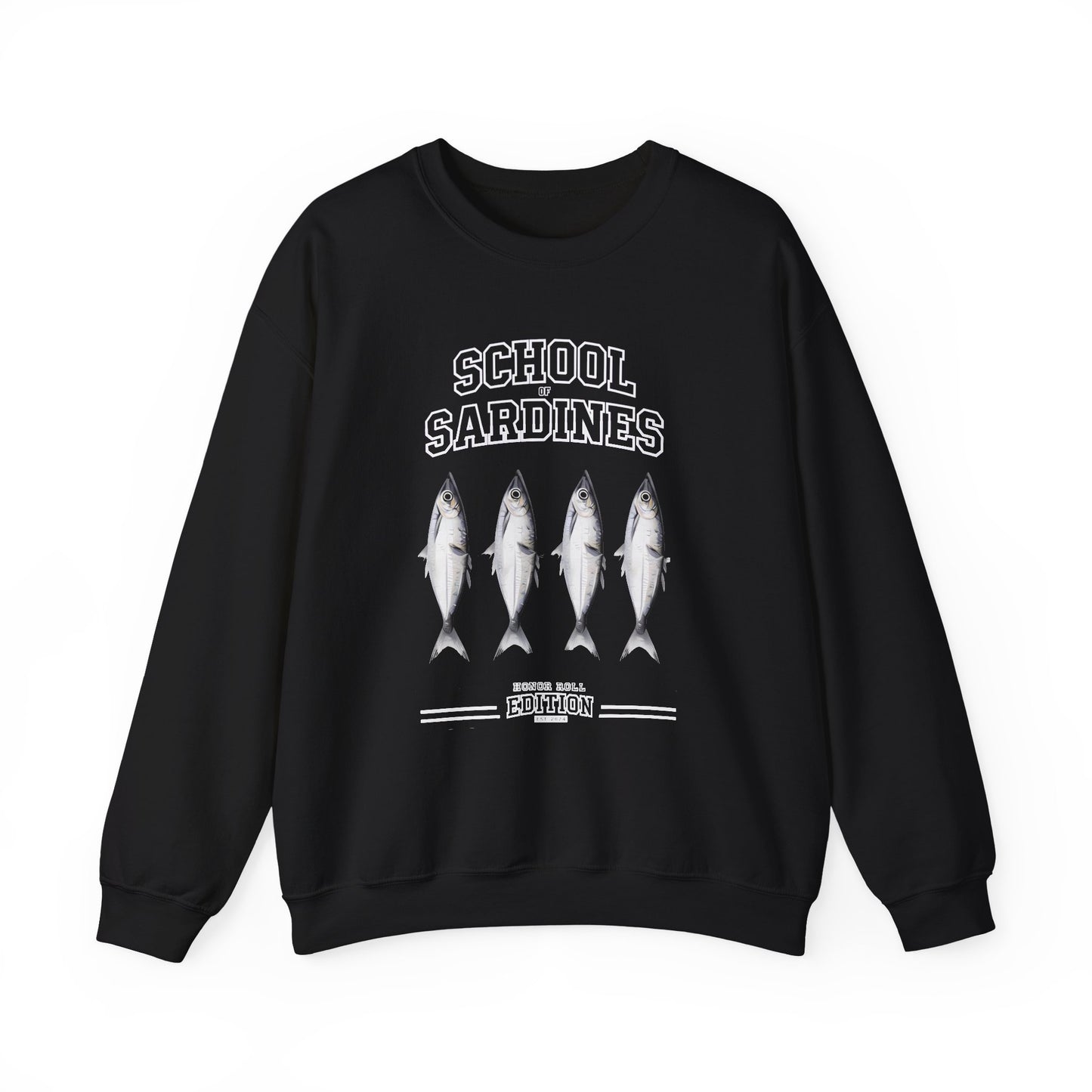 school of sardines Sweatshirt, honor roll edition, Est 2024, unisex crewneck, fish school design, animal lover gift